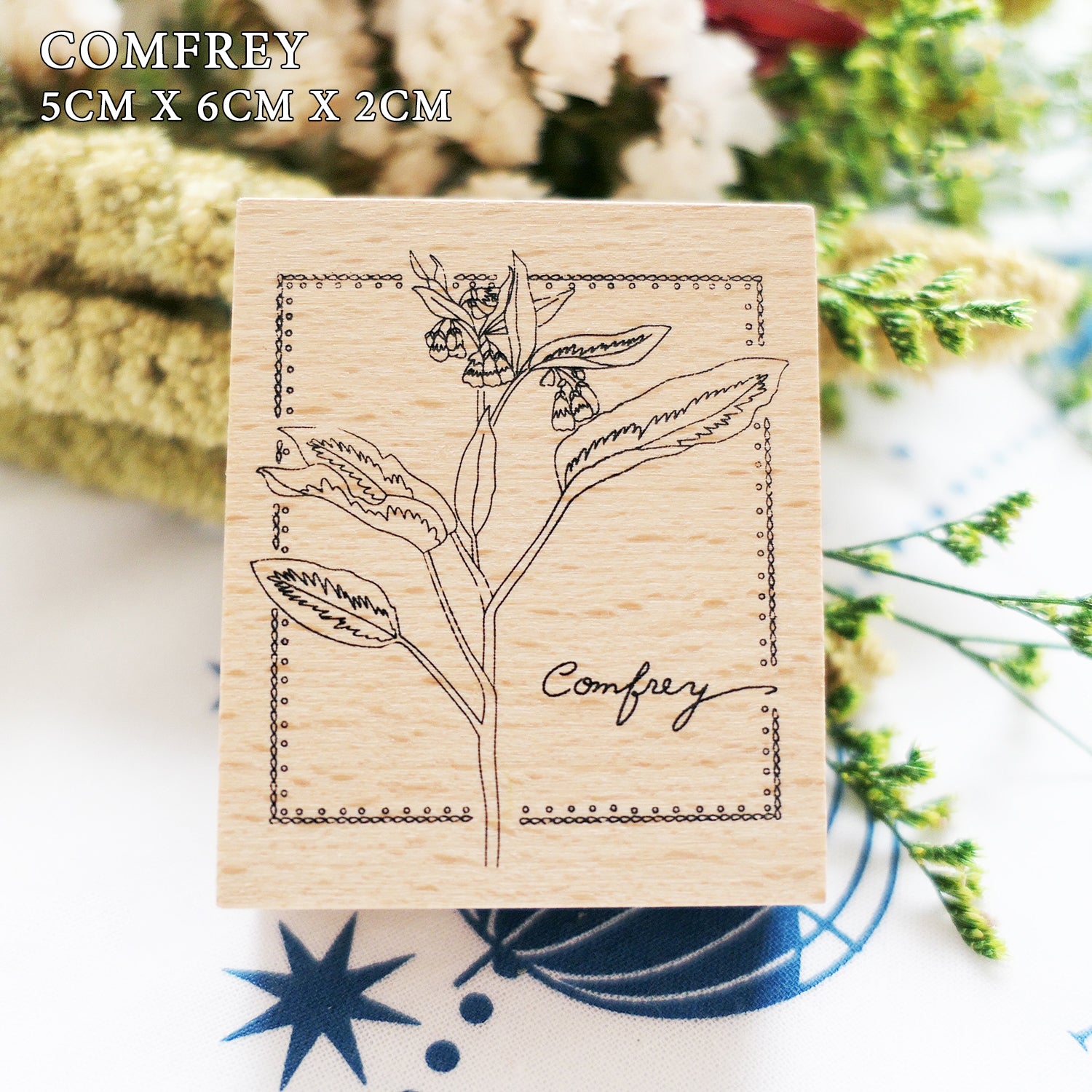 Yowoo Studio Rubber Stamp: Plants Etchings