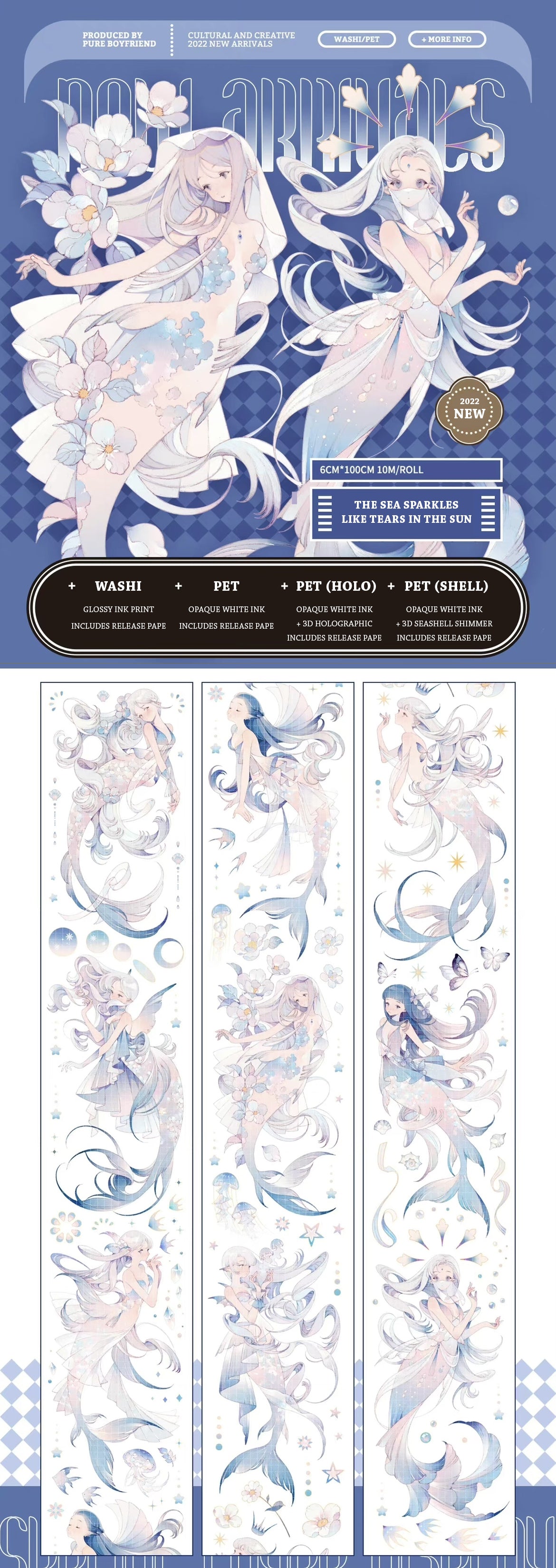 Pure Boyfriend Studio: The Sea Sparkles like Tears in the Sun Masking Tape