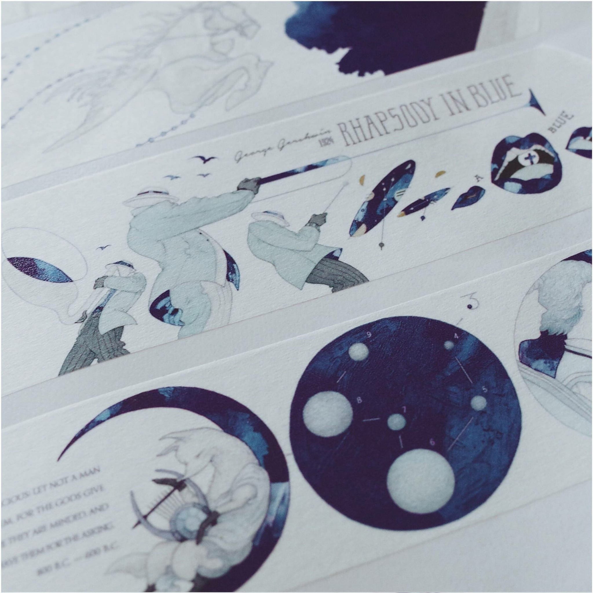 Ribbonworks Washi Tape: Sleeping Portrait, Silent Fugue