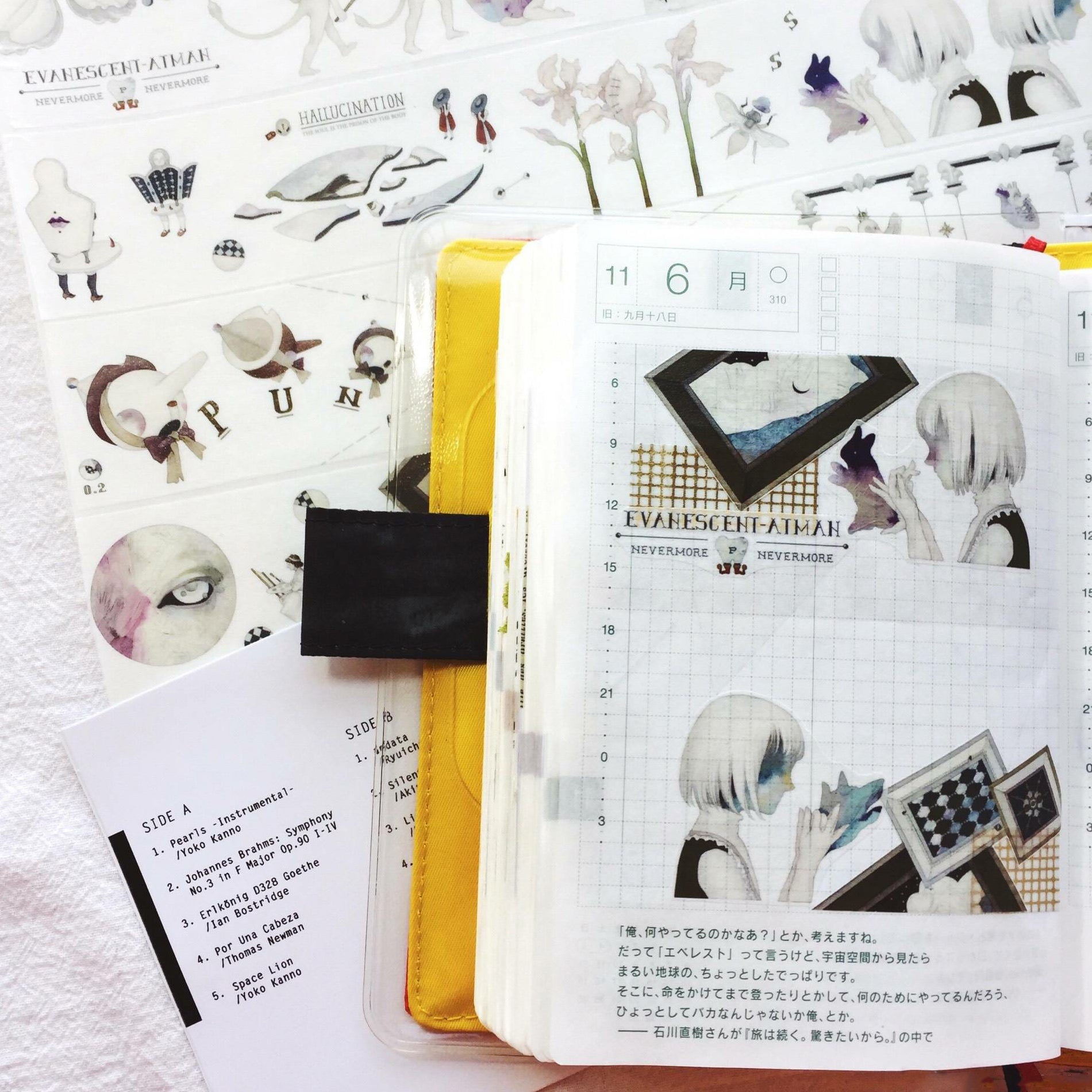 Ribbonworks Washi Tape: Sleeping Portrait, Silent Fugue
