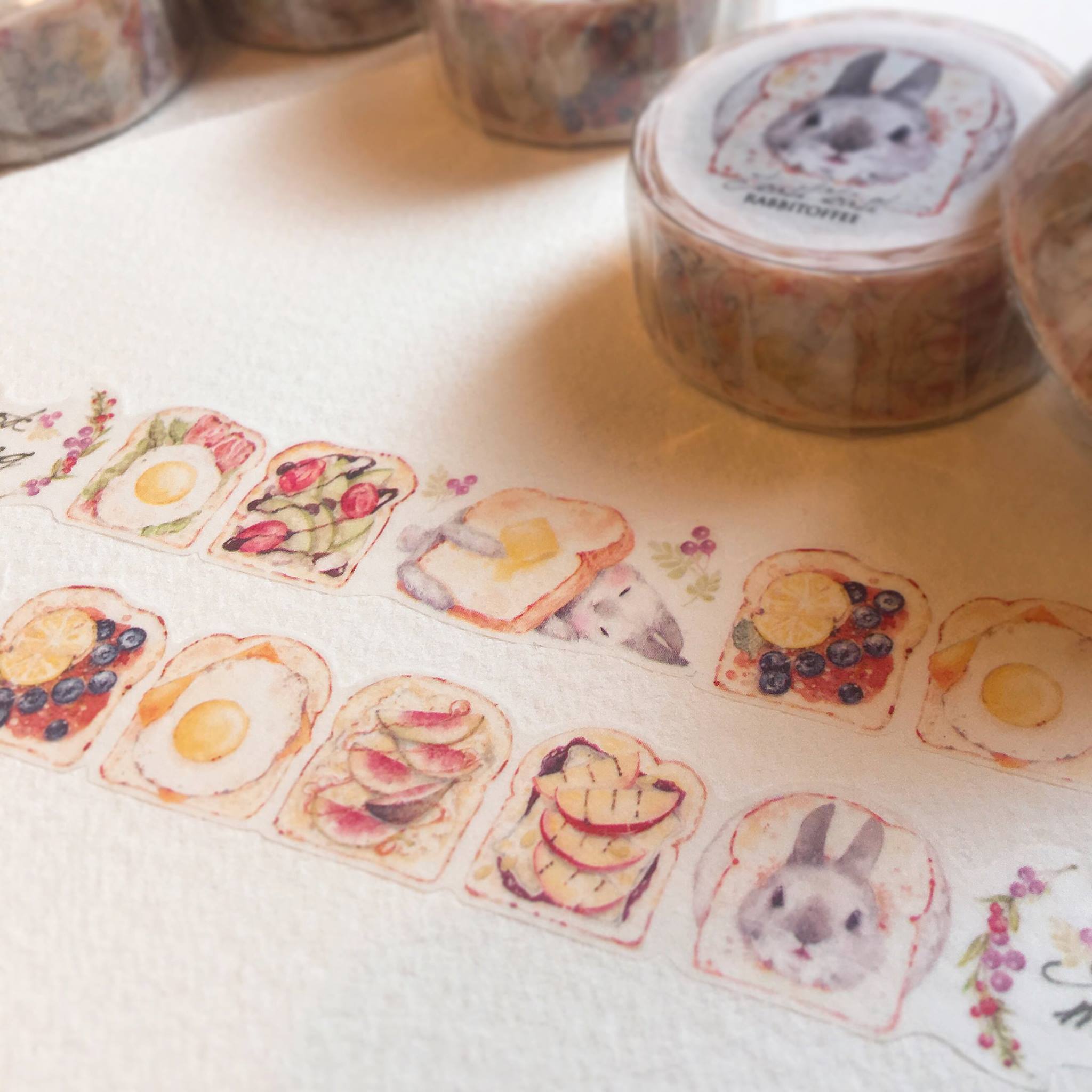 Rabbitoffee Washi Tape: Toast Toast