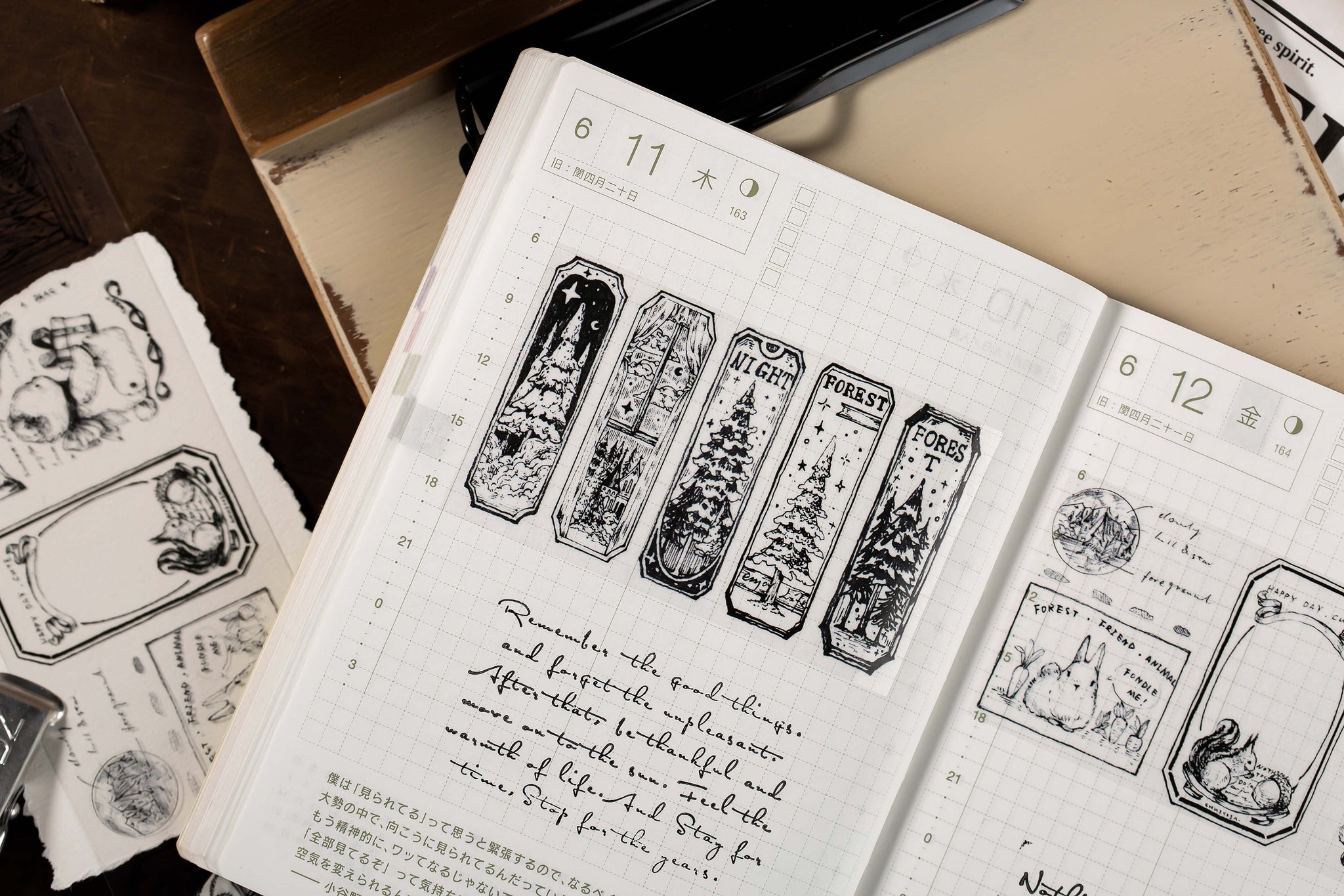 Reco Studio Masking Tape: Forest Memo