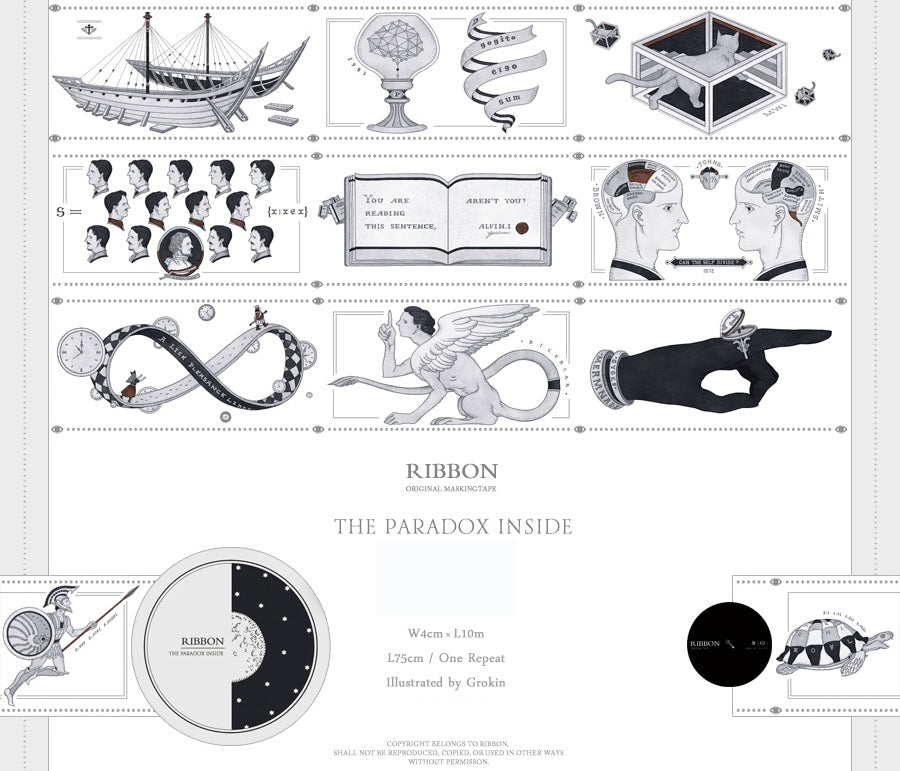 Ribbonworks Washi Tape: The Model of the World, The Paradox Within