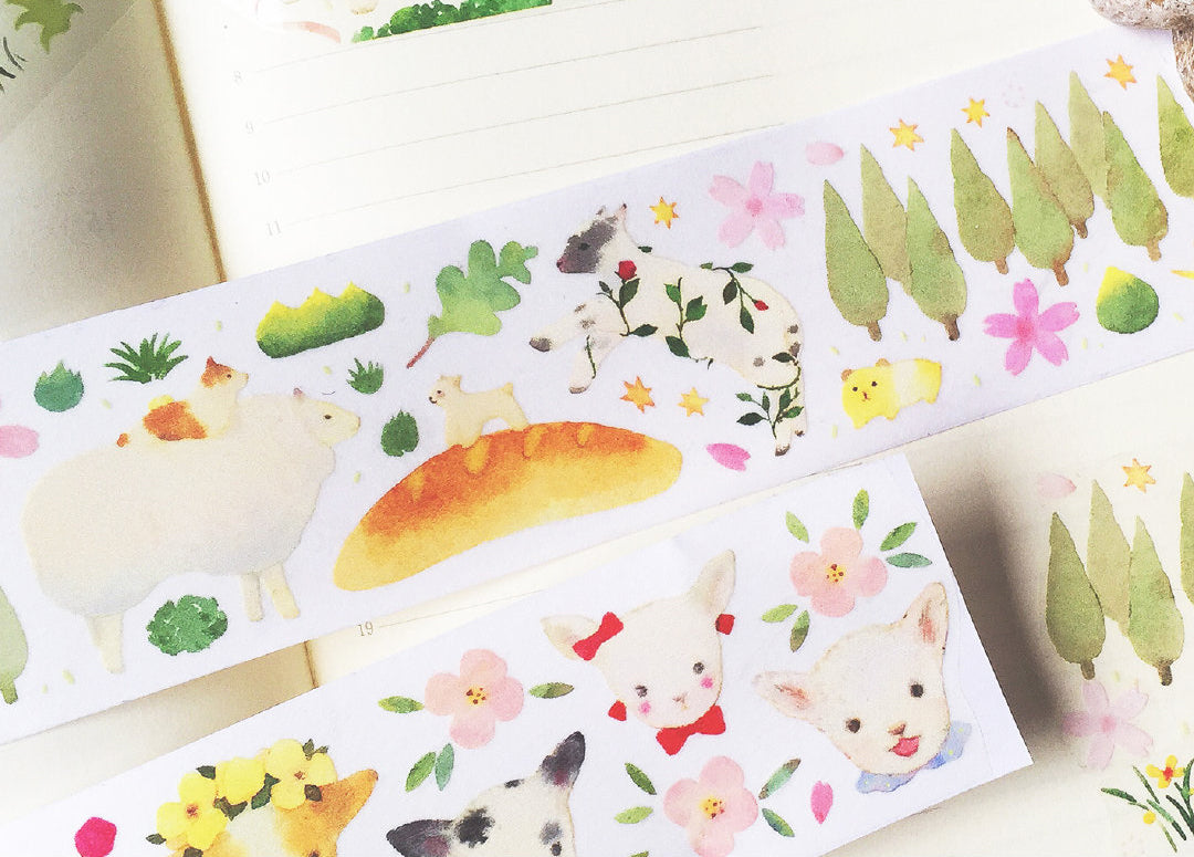 KY Studio Masking Tape: Sakura & Sheep