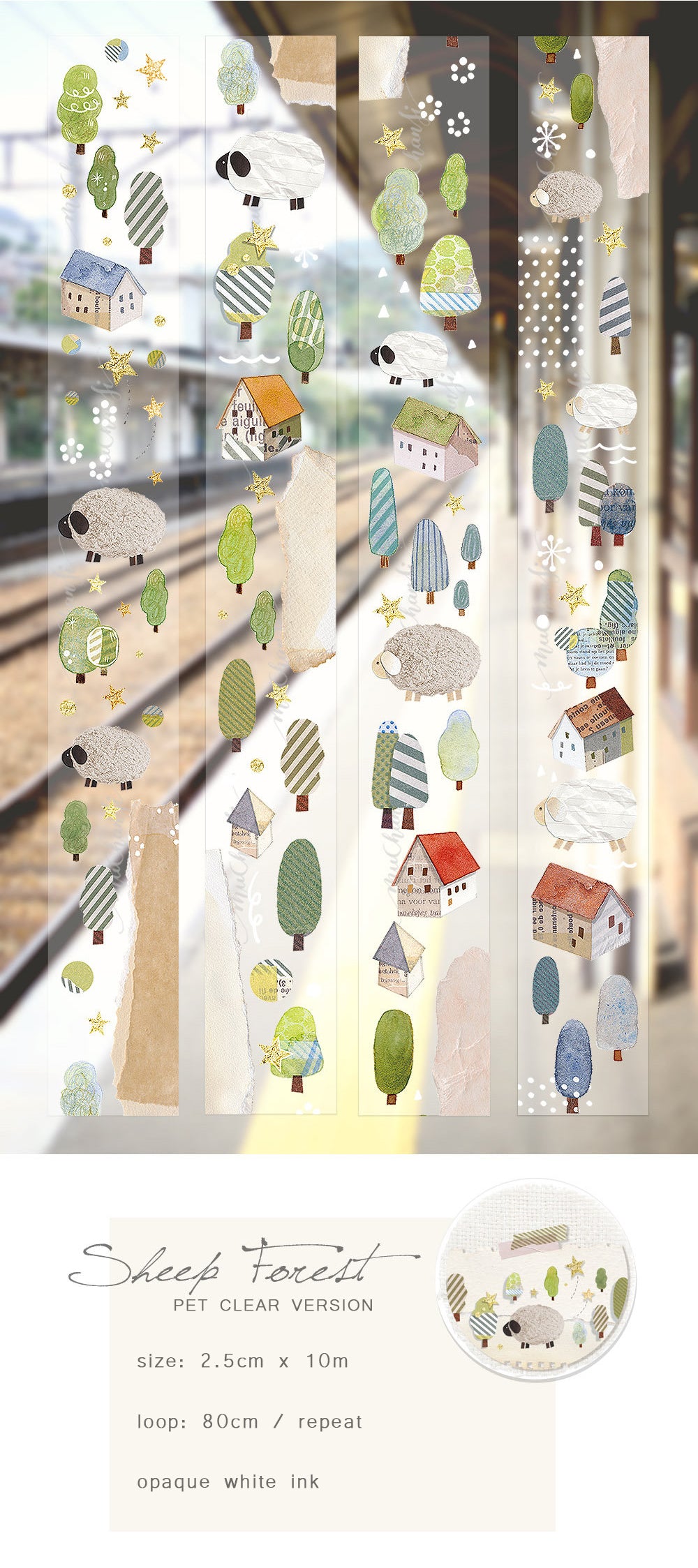 Muchansi Masking Tape: Sheep Forest