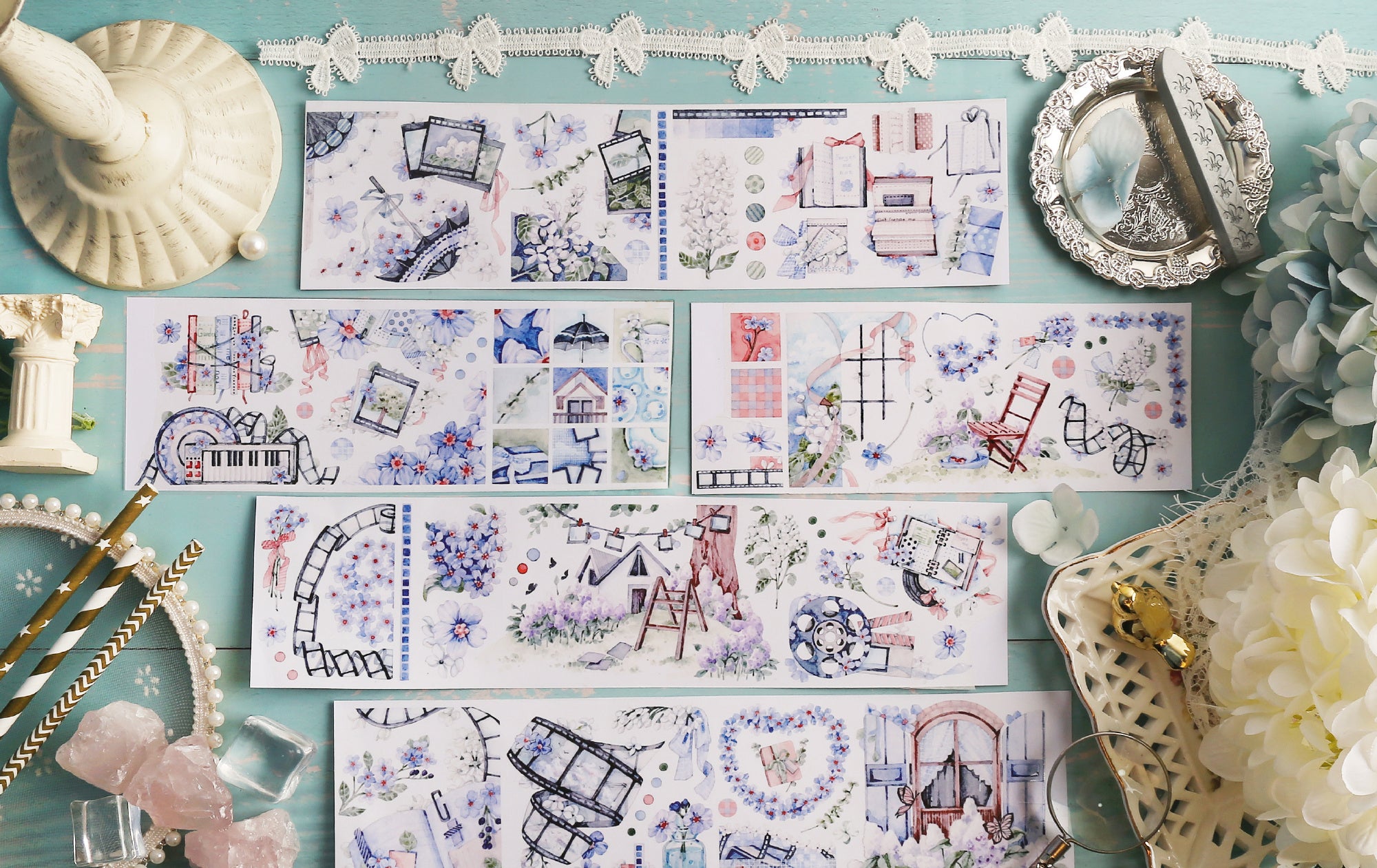Shine Studio Masking Tape: Blue Montage
