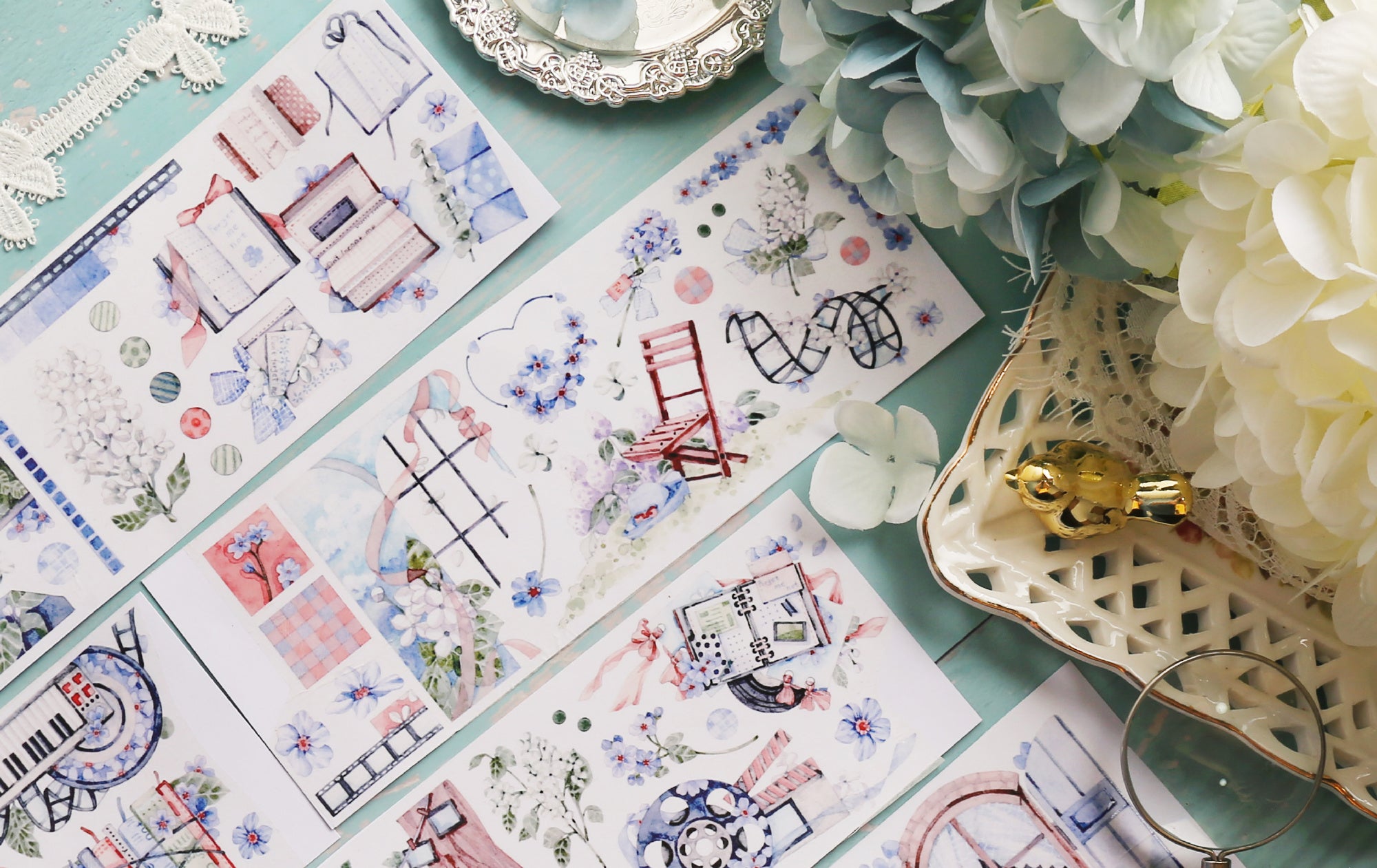 Shine Studio Masking Tape: Blue Montage