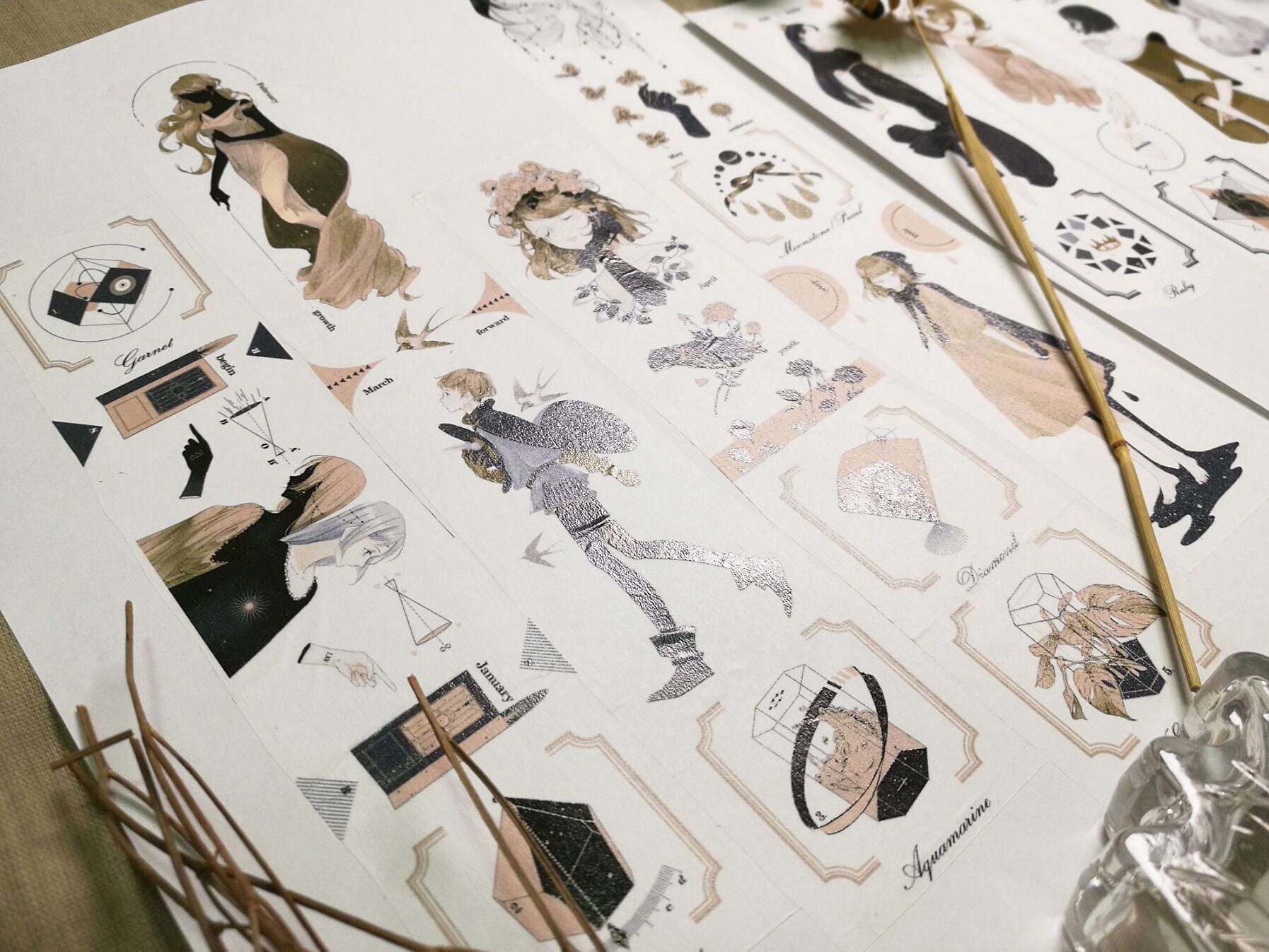 Scribbulus Everchanging Inks Washi Tape: Birthstone