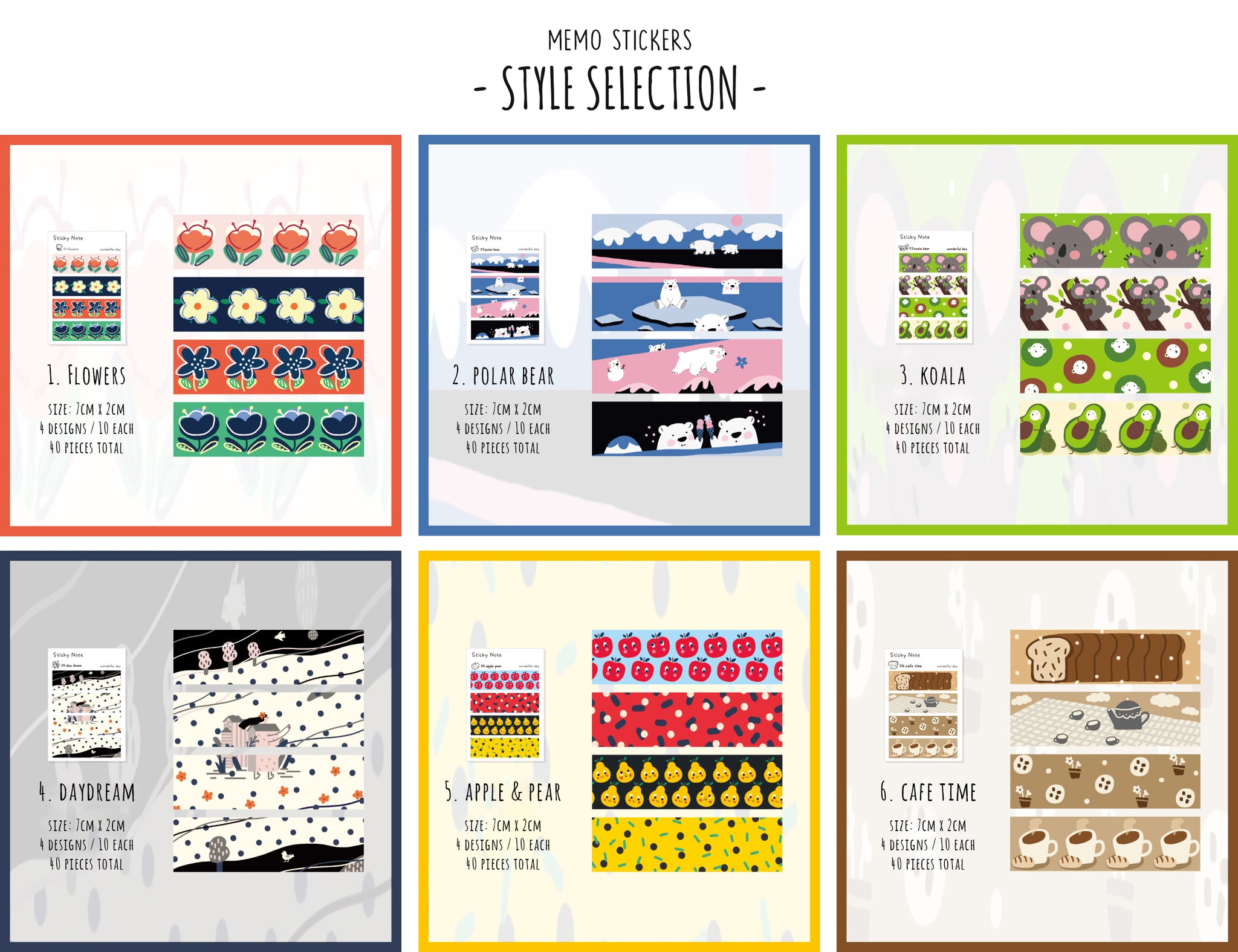 Mini Memo Stickers Set