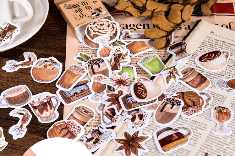 Streetside Cafe Box Stickers Set