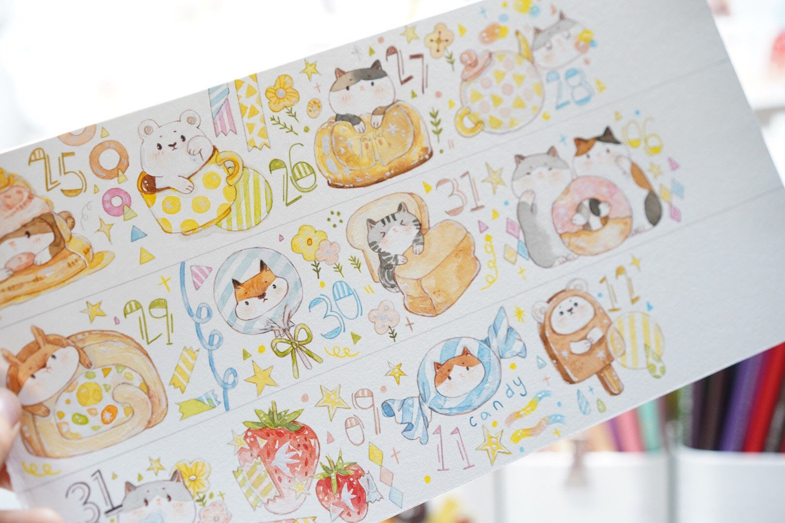 Tang Yuan Masking Tape: Sweetie Calendar