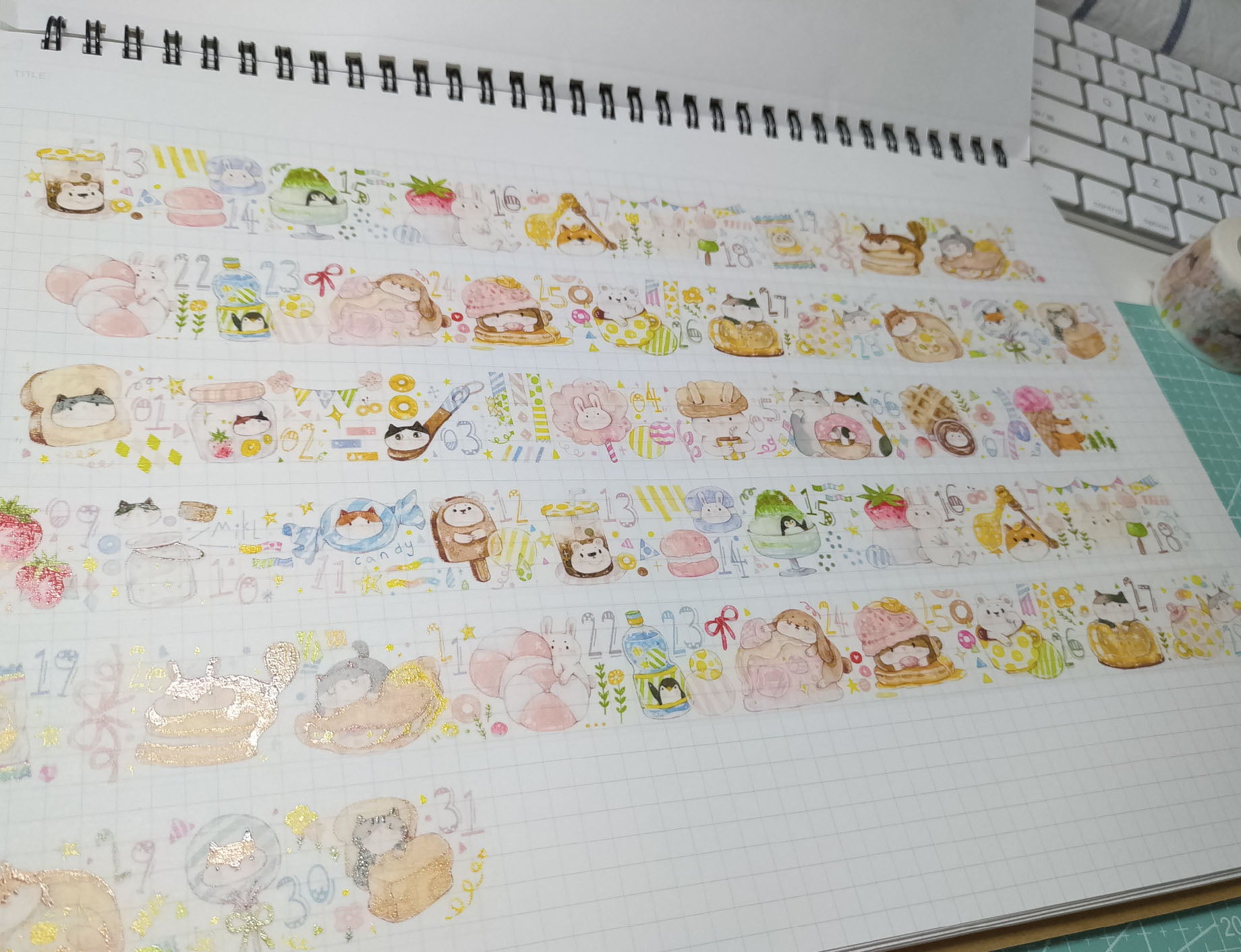 Tang Yuan Masking Tape: Sweetie Calendar