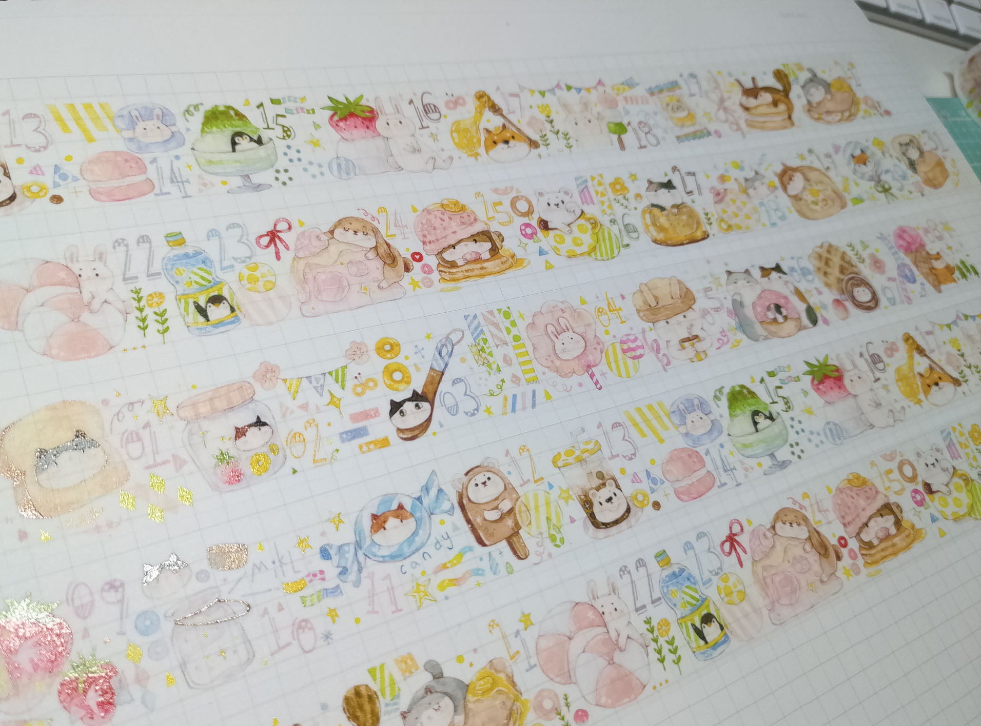 Tang Yuan Masking Tape: Sweetie Calendar