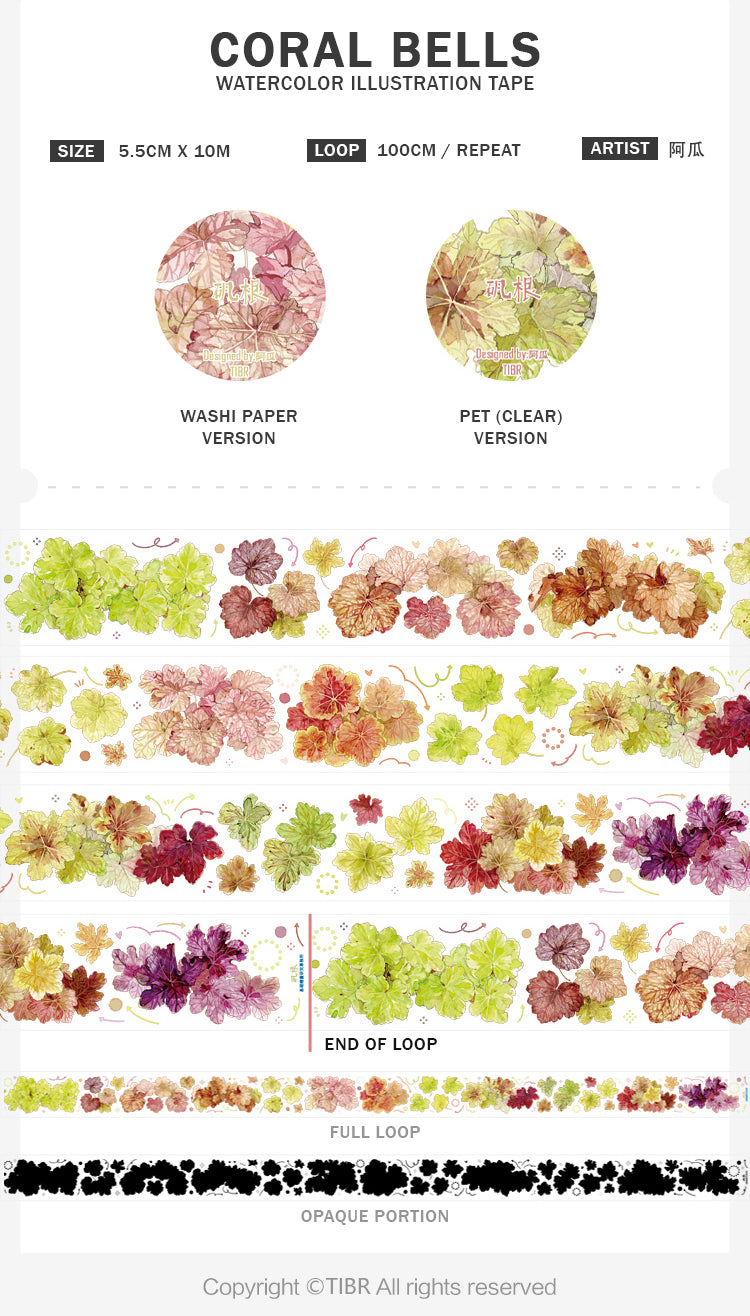 TIBR Masking Tape: Coral Bells