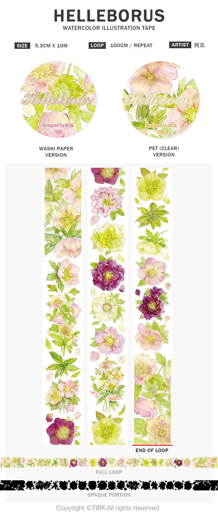 TIBR Masking Tape: Helleborus