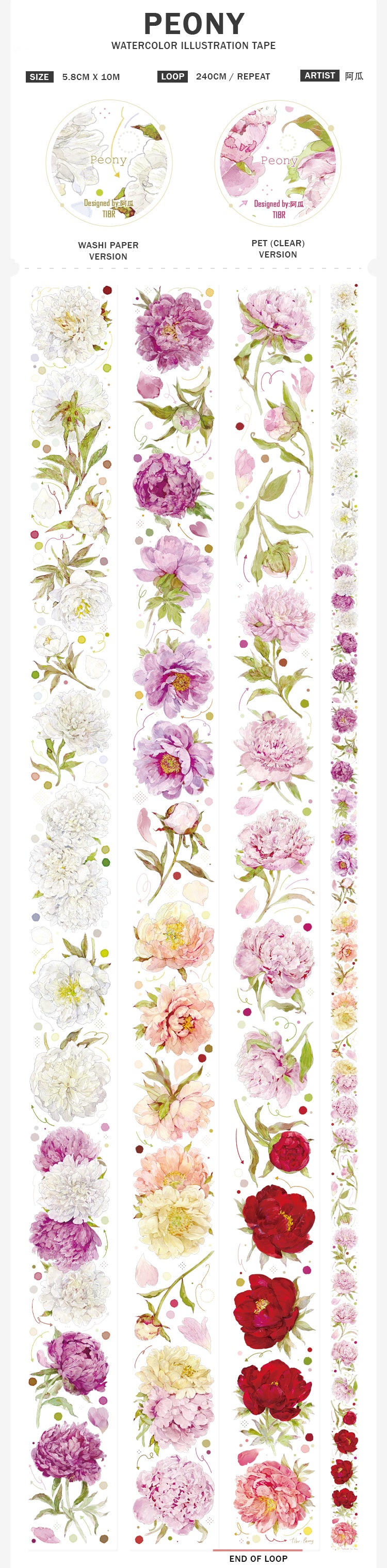 TIBR Masking Tape: Peony