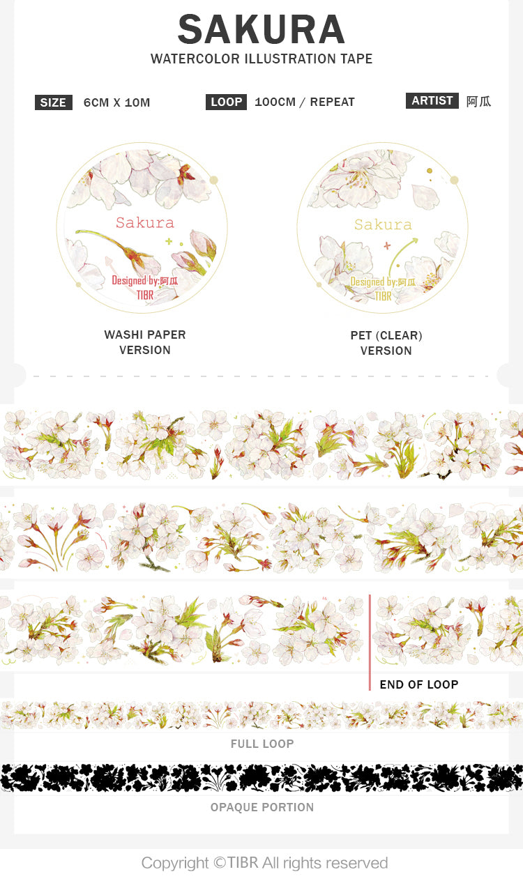 TIBR Masking Tape: Sakura