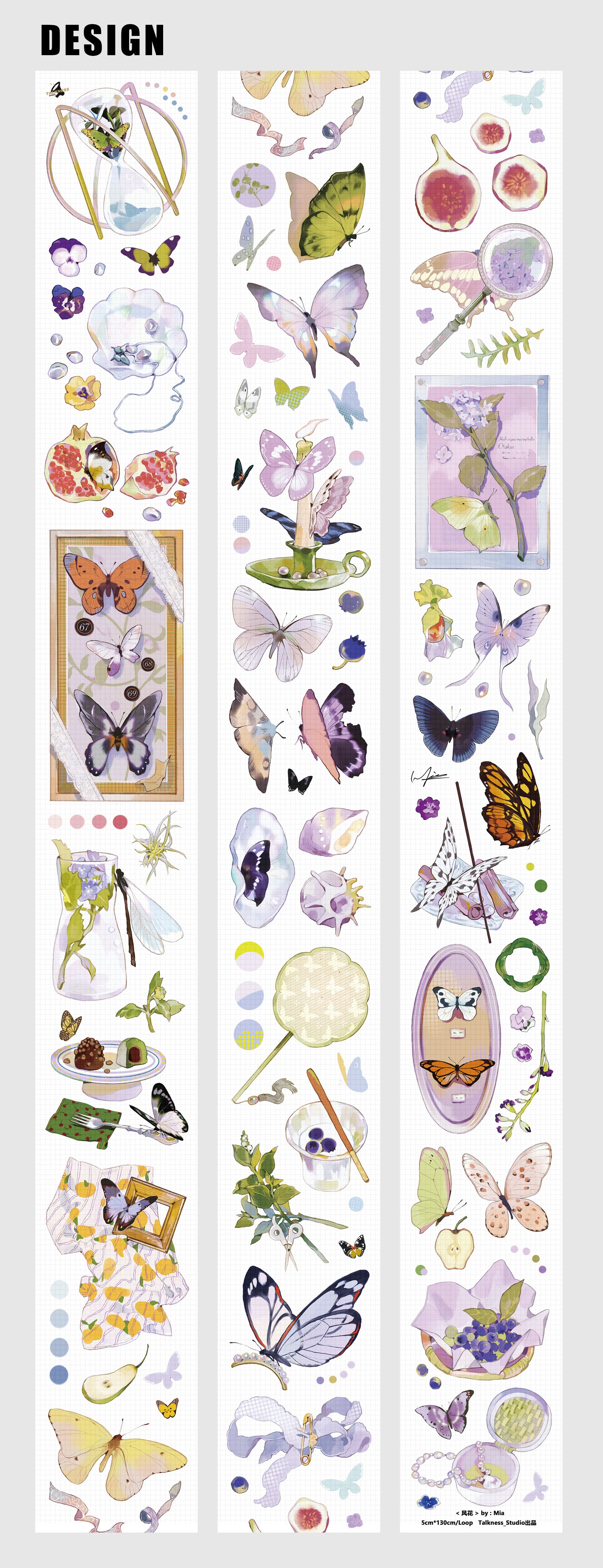 Talkness Studio Masking Tape: Flowers and Wings