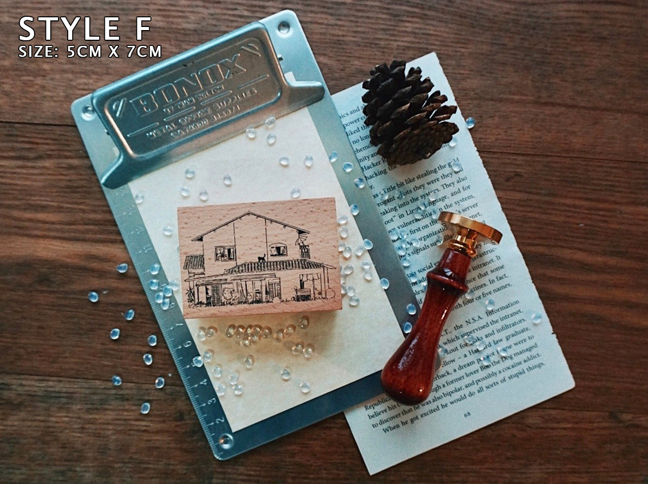 Whimsical Treehouse Rubber Stamps