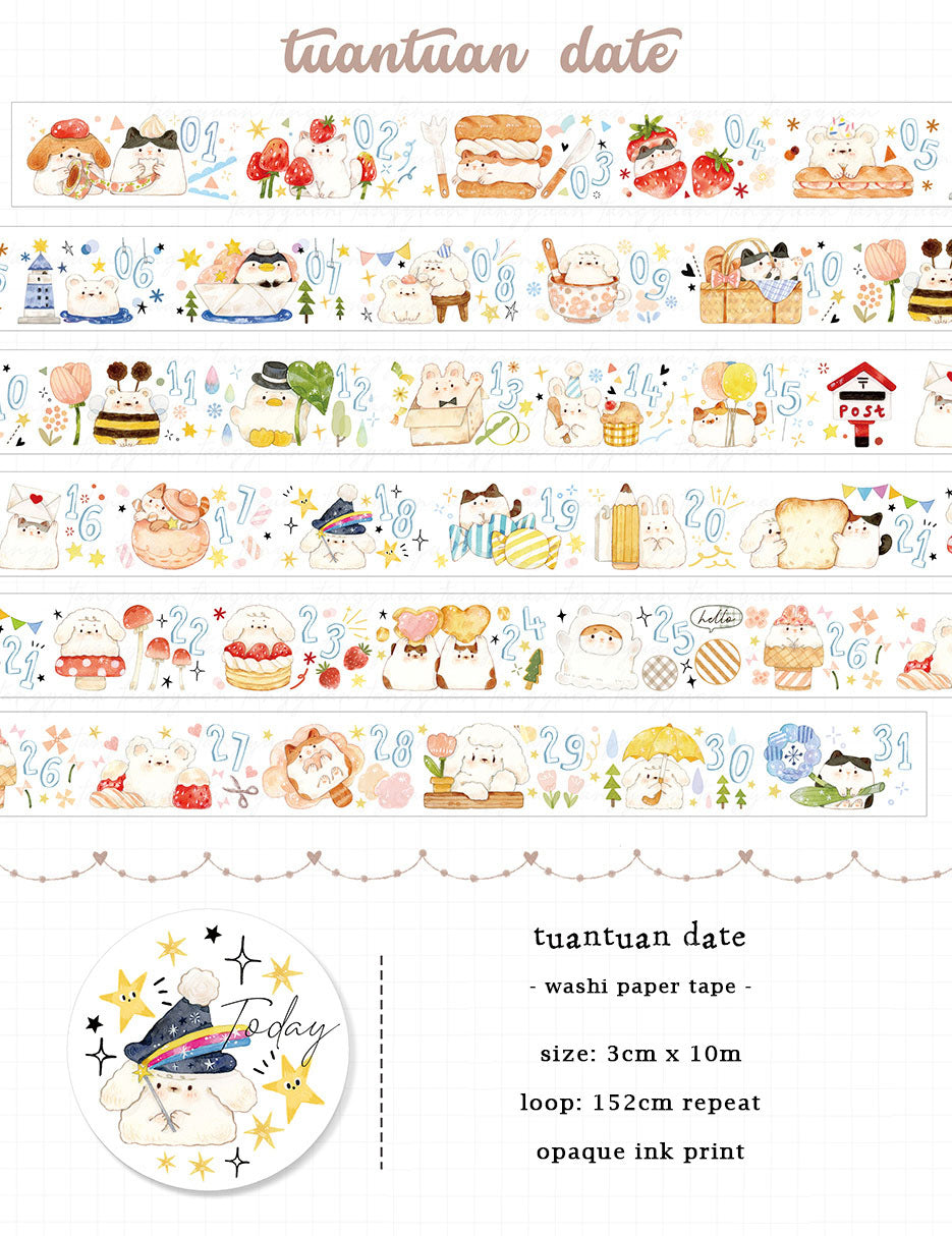 Tang Yuan Masking Tape: Tuan Tuan Date