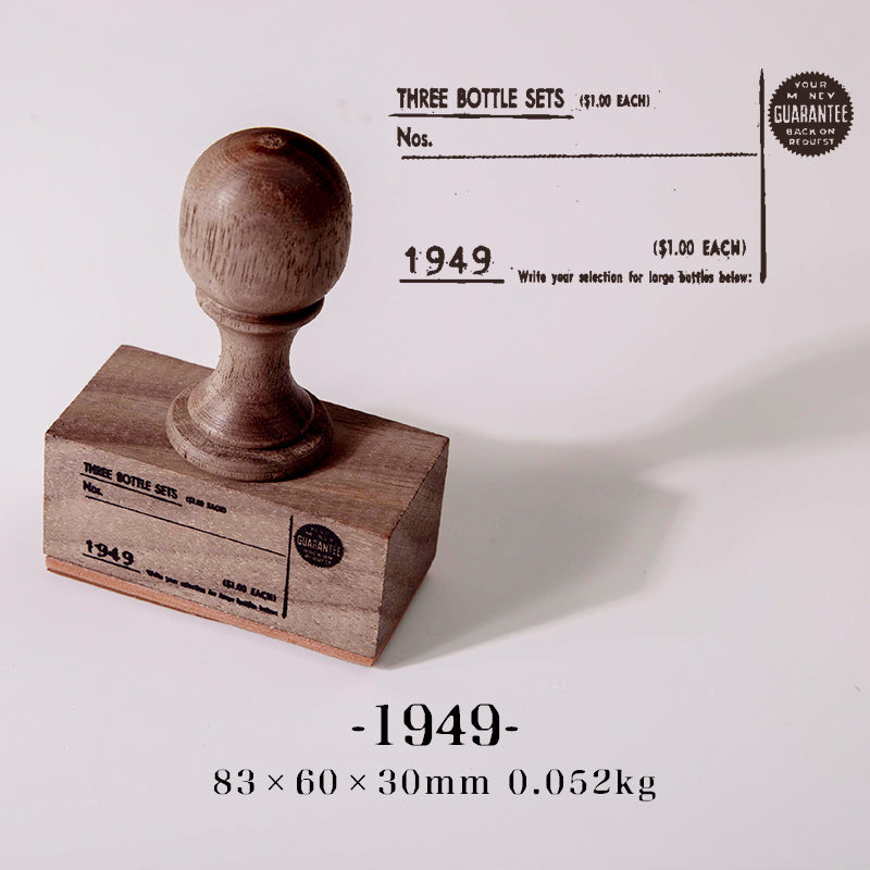 Vintage Tickets Wood Handle Stamps