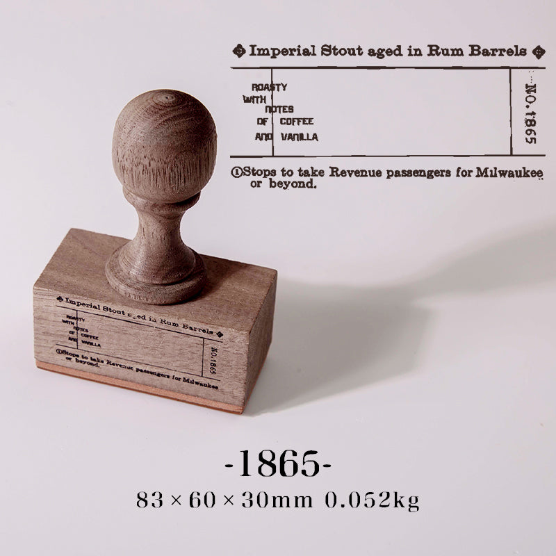 Vintage Tickets Wood Handle Stamps