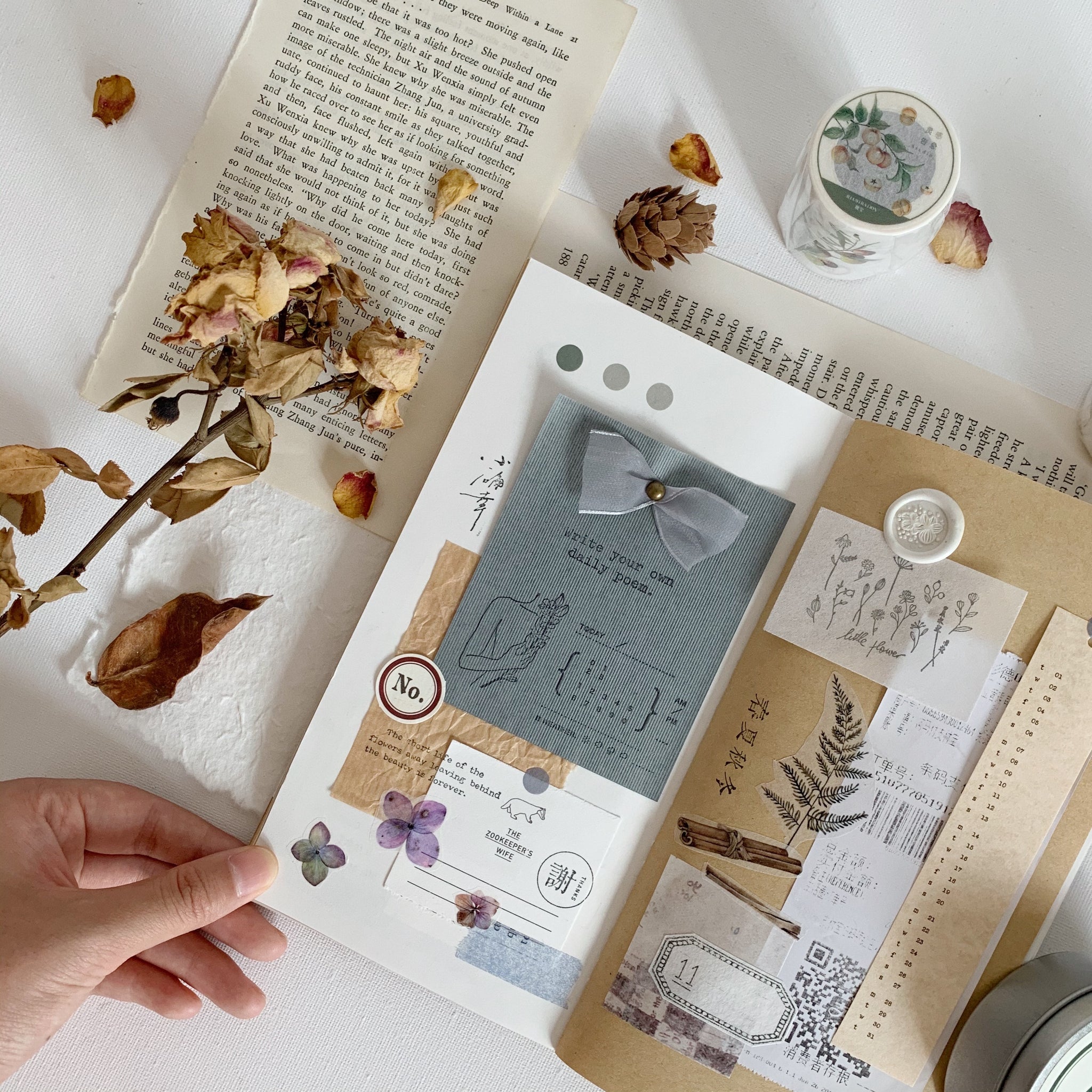 Vintage Flower Specimen Washi Tape