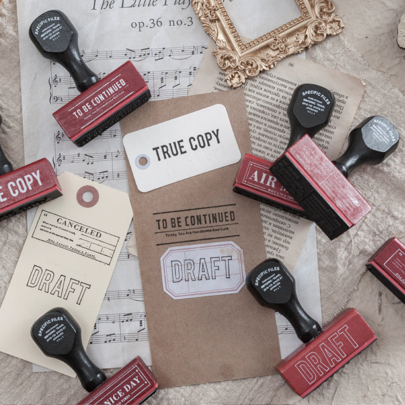 Old School Postage Wooden Handle Stamp