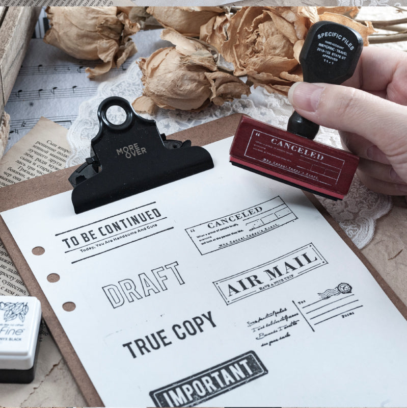 Old School Postage Wooden Handle Stamp