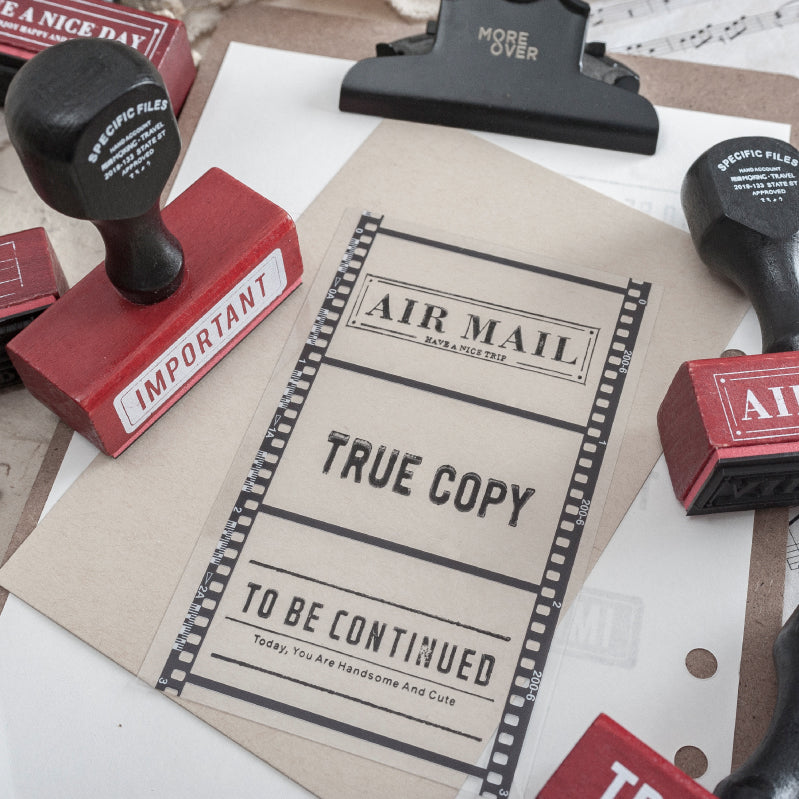 Old School Postage Wooden Handle Stamp