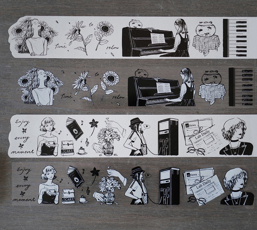 VLab Masking Tape: Black Rainbow