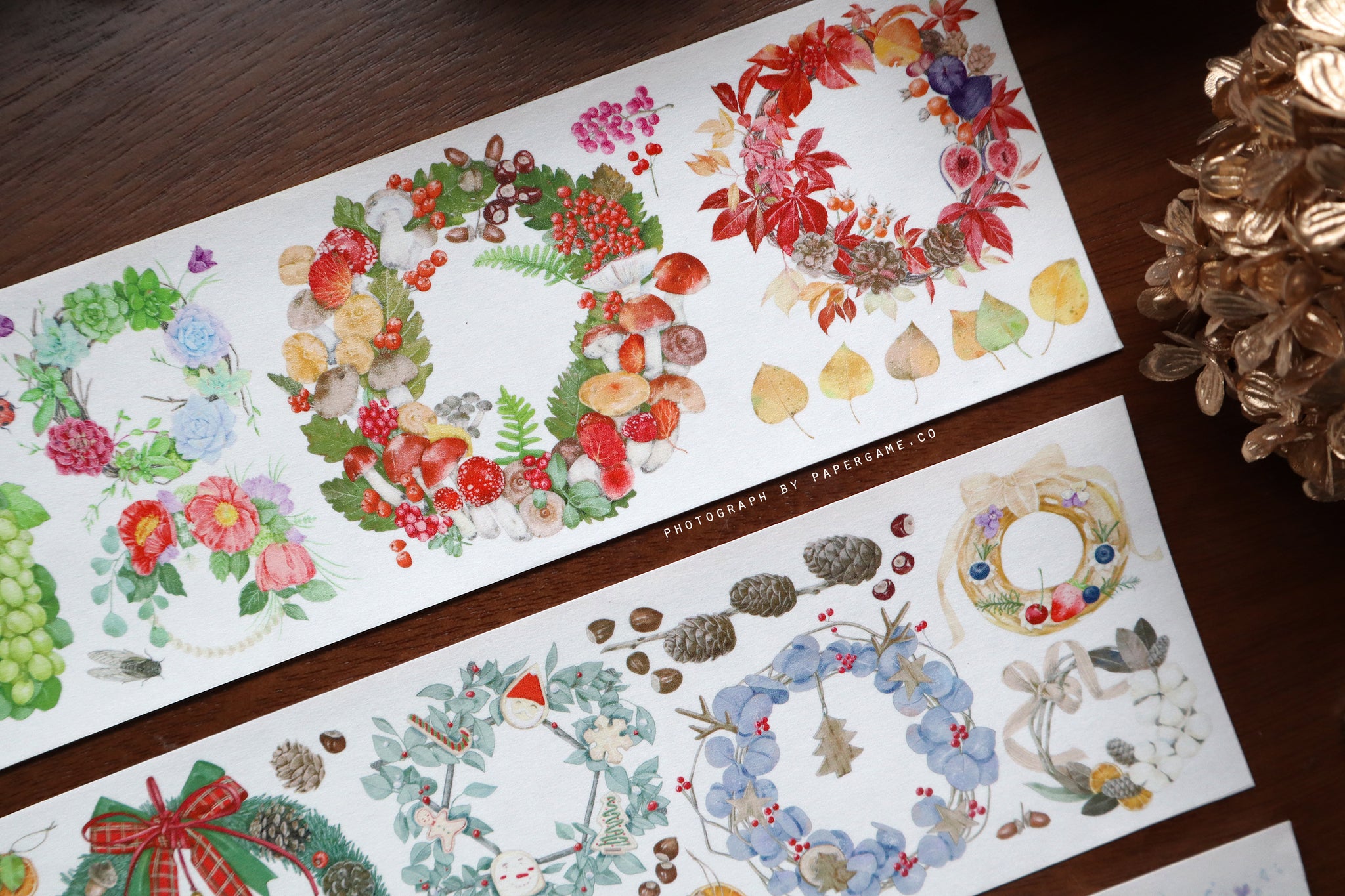 Warm Studio Masking Tape: Seasonal Wreaths