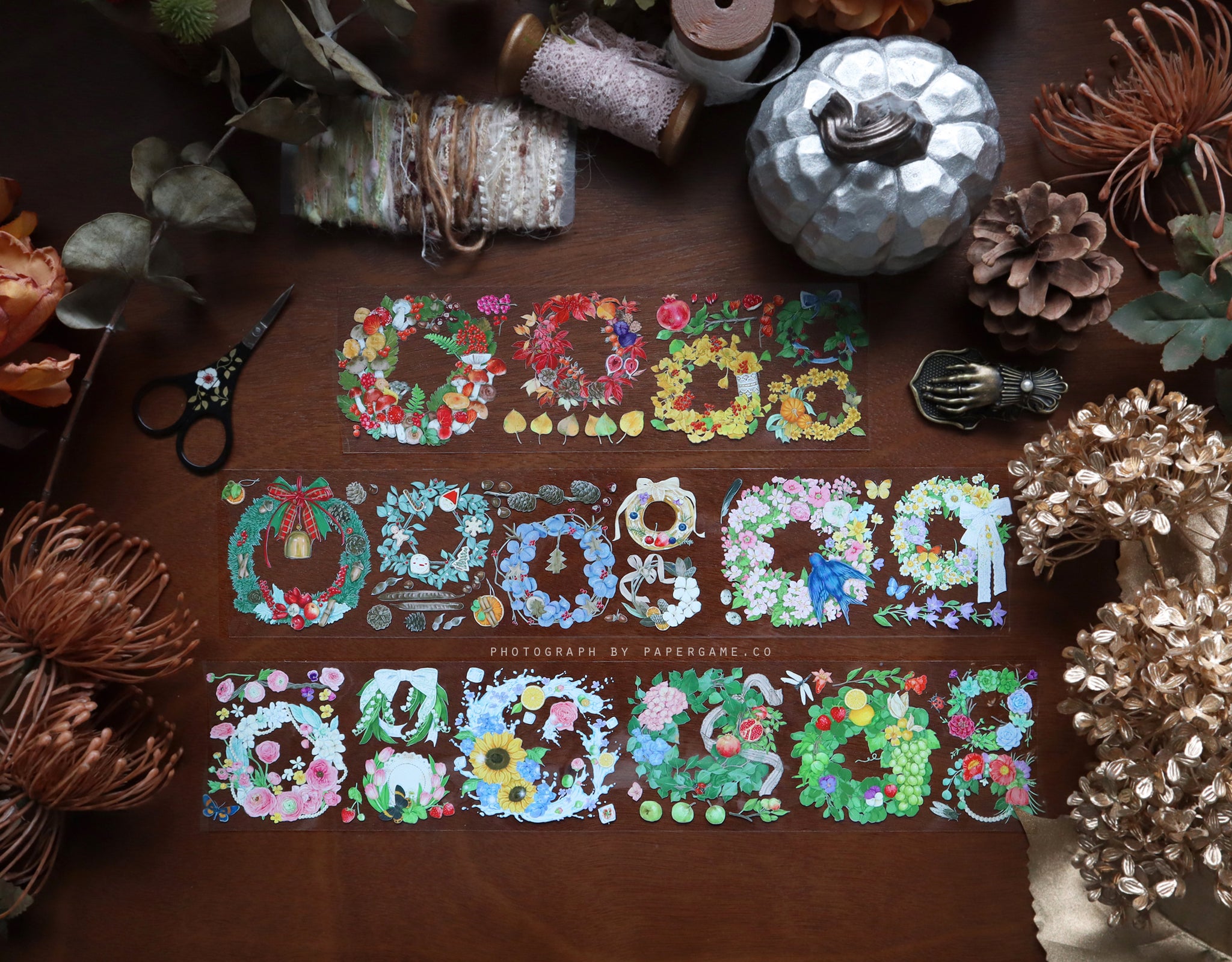 Warm Studio Masking Tape: Seasonal Wreaths