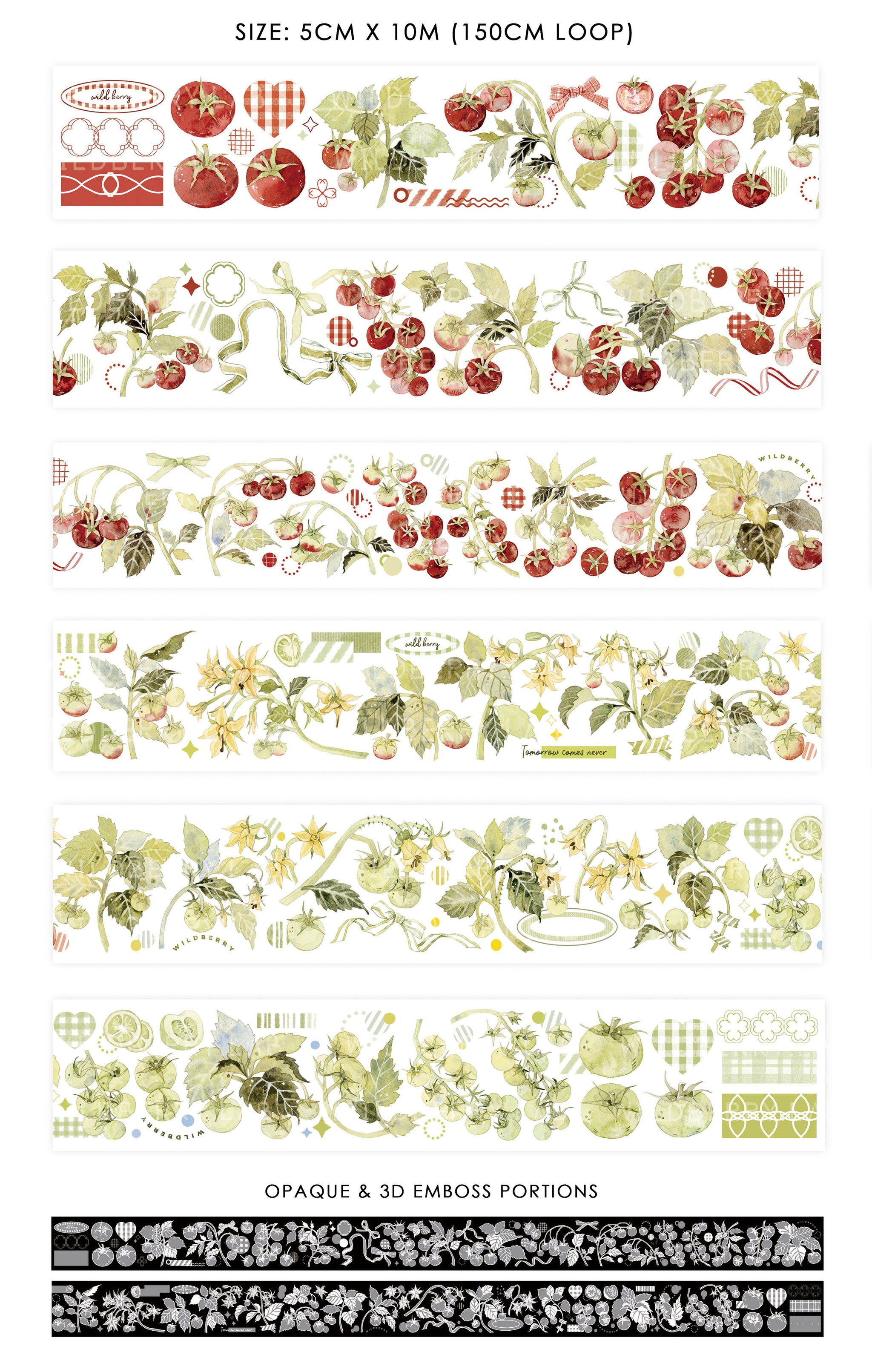 Wildberry Lab Masking Tape: All Sorts of Tomatoes
