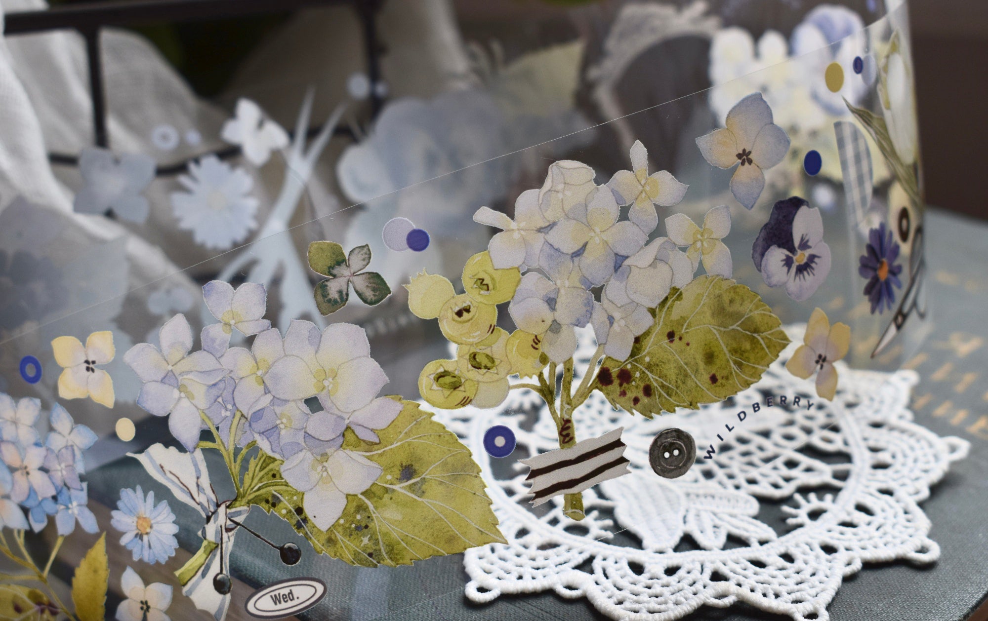 Wildberry Lab Masking Tape: Berries and Hydrangea