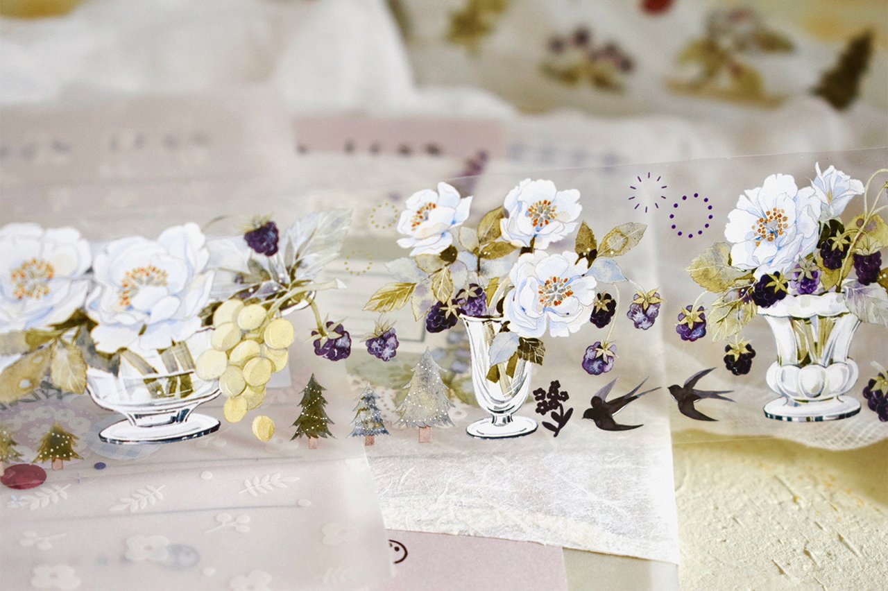 Wildberry Lab Clear Tape: Garden