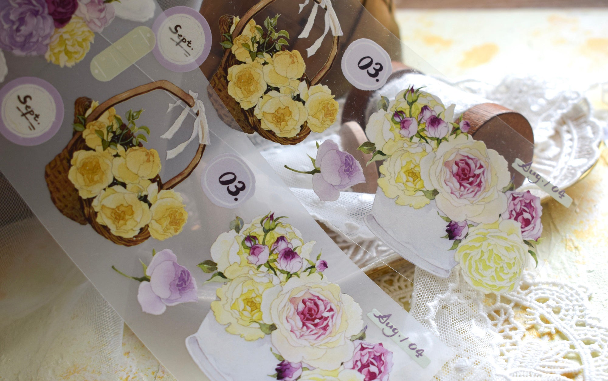 Wildberry Lab Masking Tape: Rose Garden