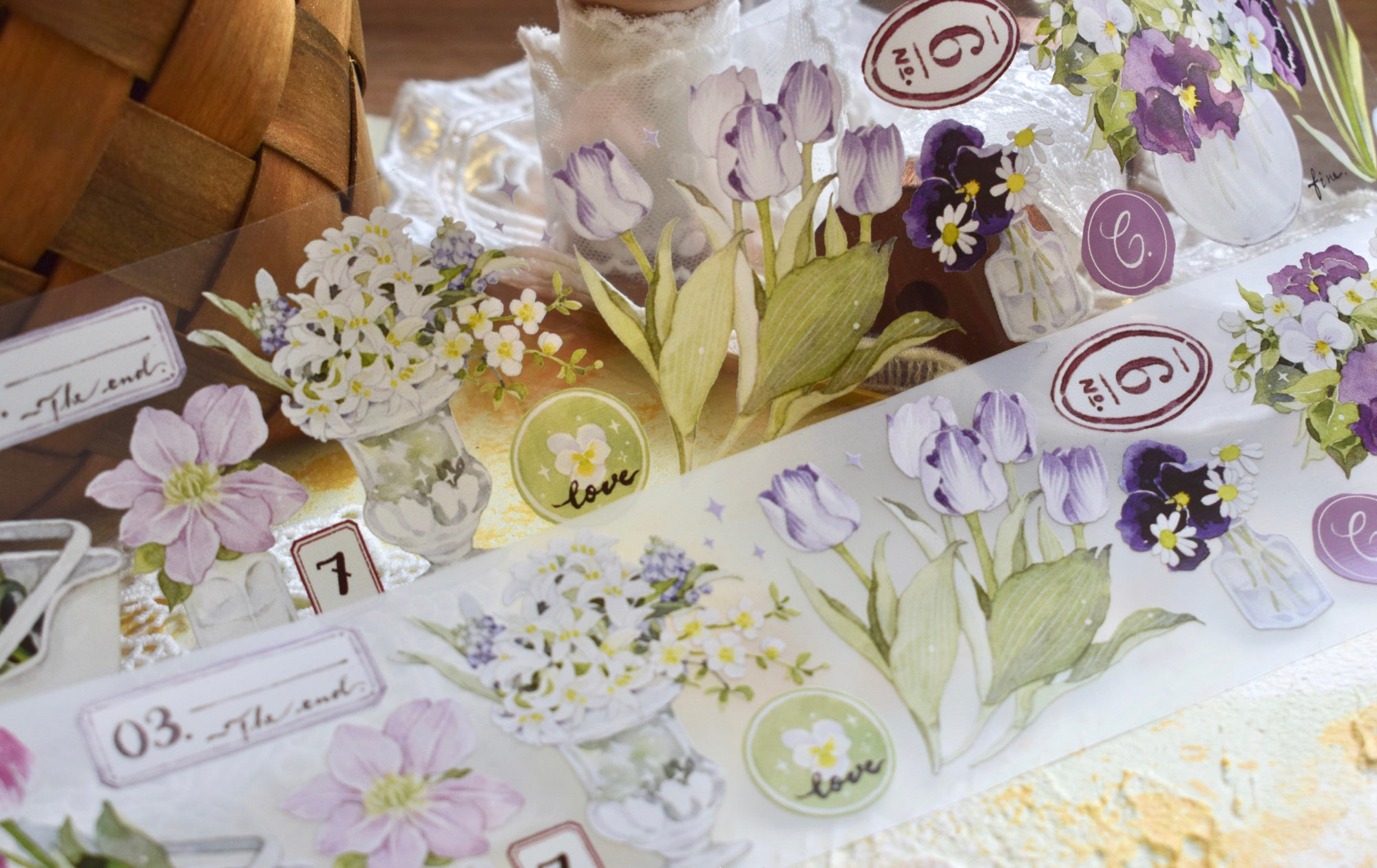 Wildberry Lab Masking Tape: Rose Garden