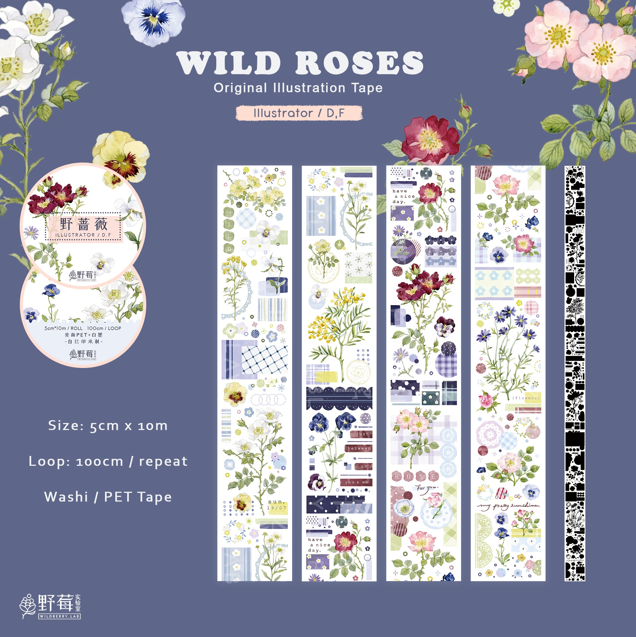 Wildberry Lab Tape Sample: 2020 Designs