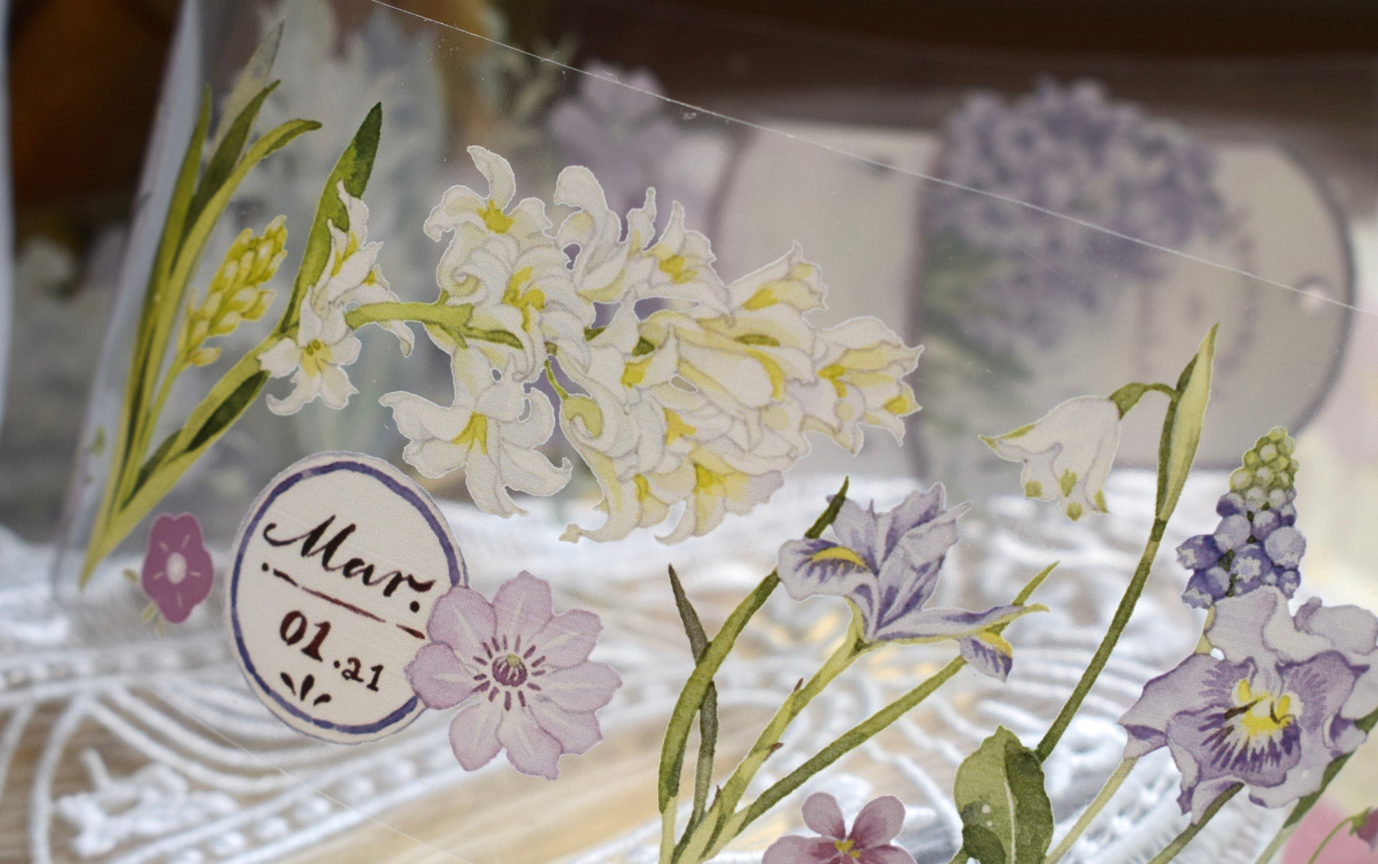 Wildberry Lab Masking Tape: Windswept Letter
