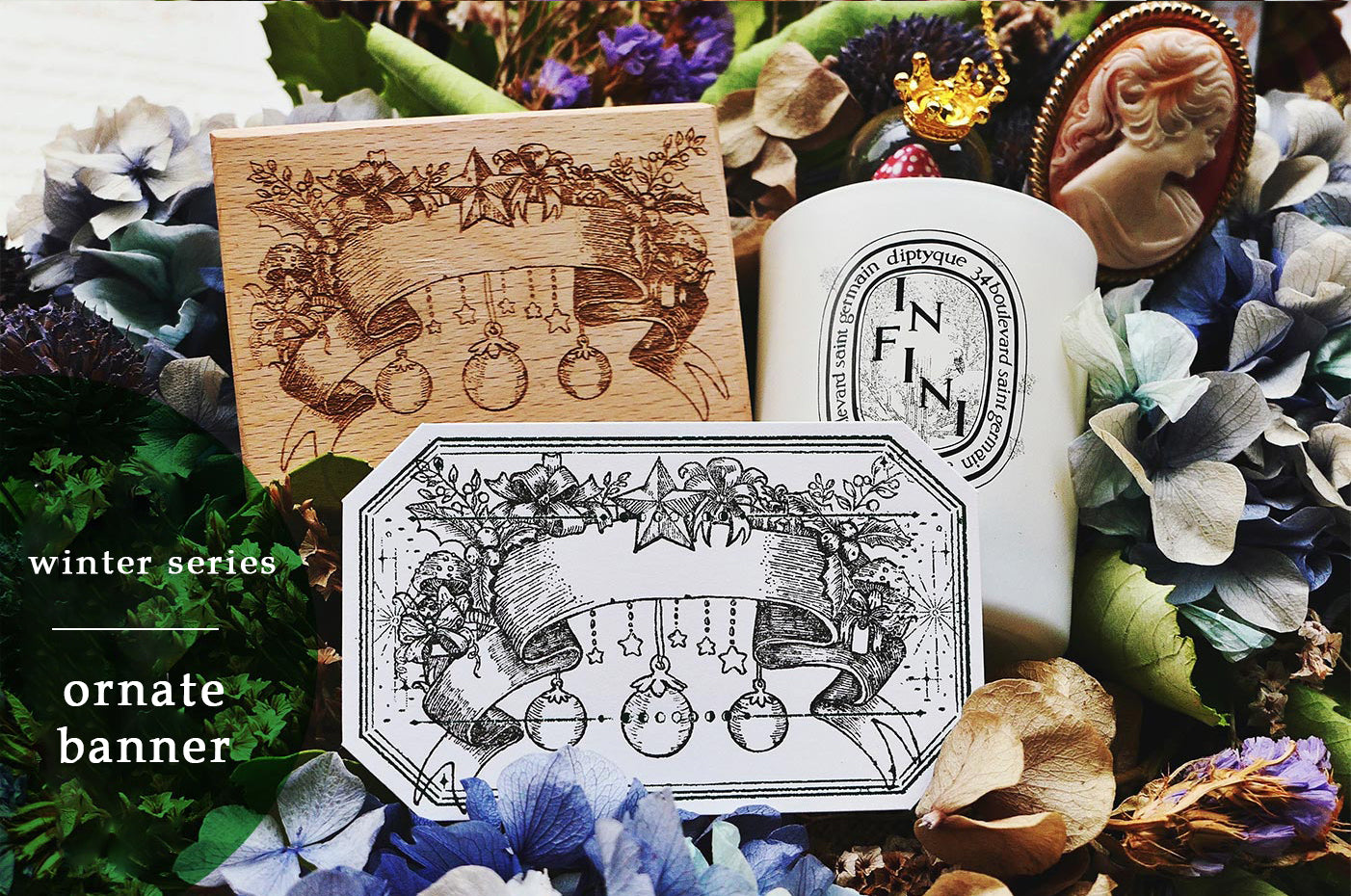 Winter Series Original Design Rubber Stamp