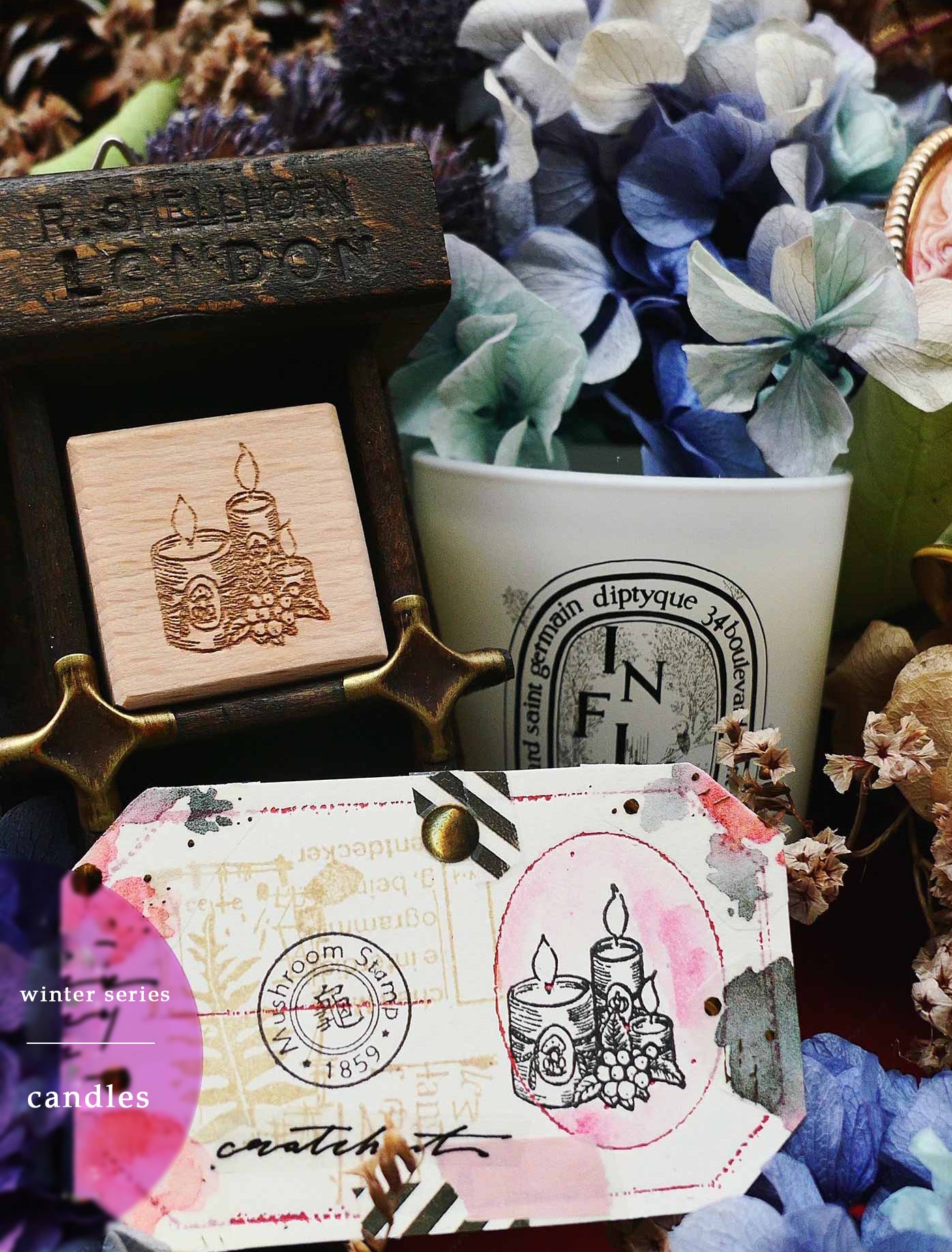 Winter Series Original Design Rubber Stamp