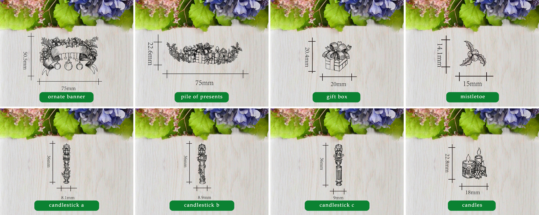 Winter Series Original Design Rubber Stamp