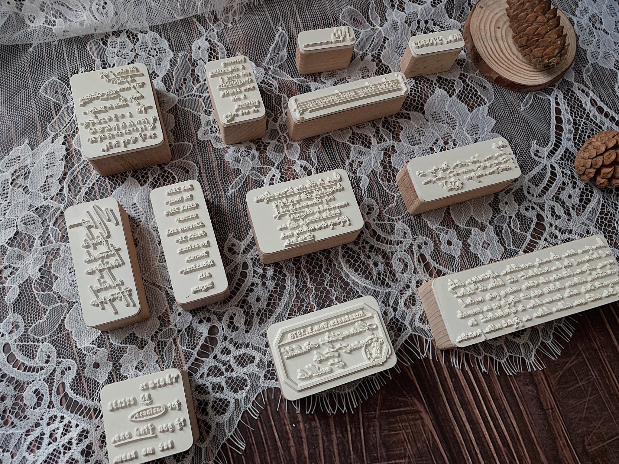 Words and Phrases Rubber Stamps