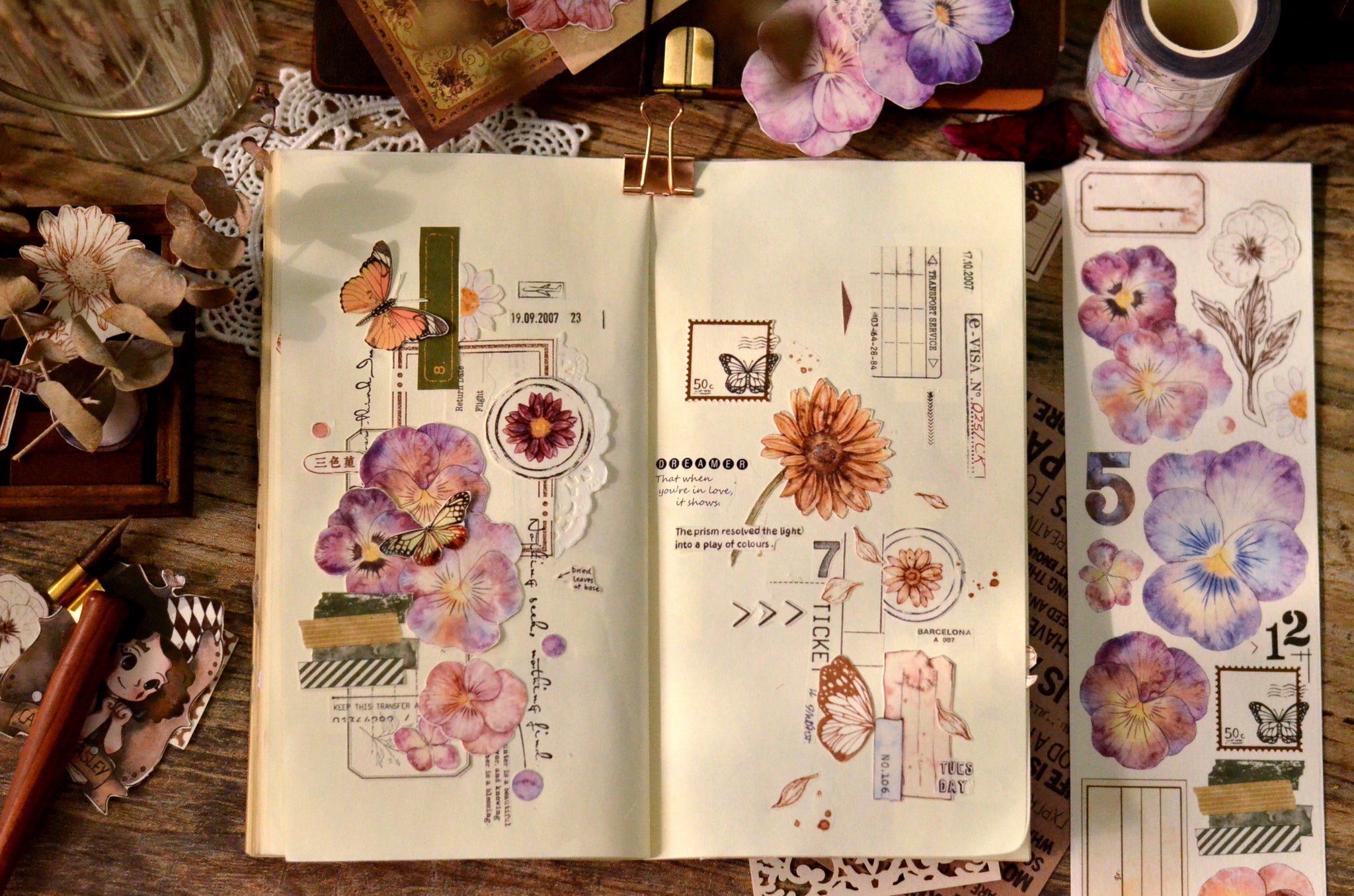 Xiaobai's House Masking Tape: Pansy