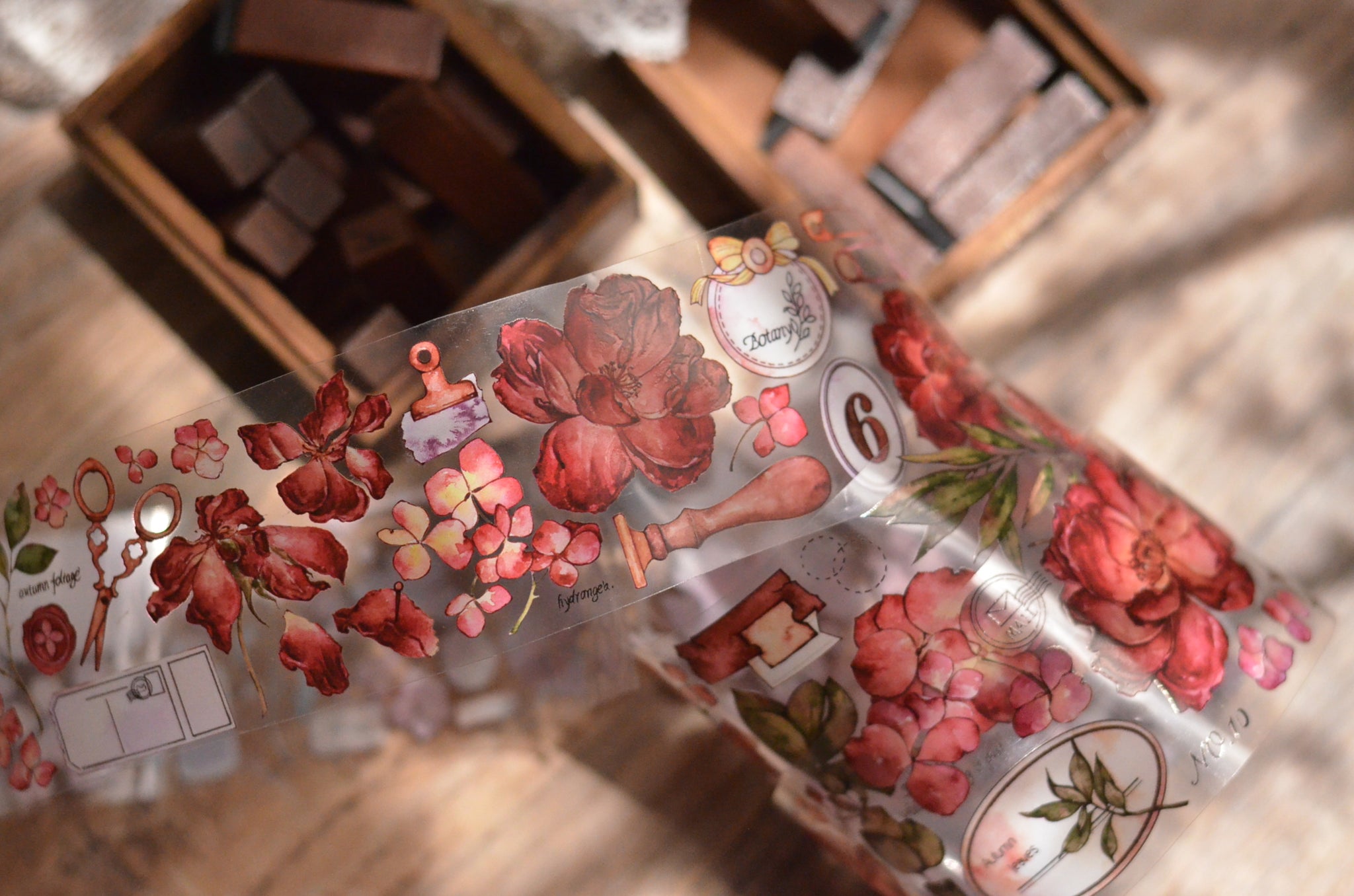 Xiaobai's House Masking Tape: Red Roses