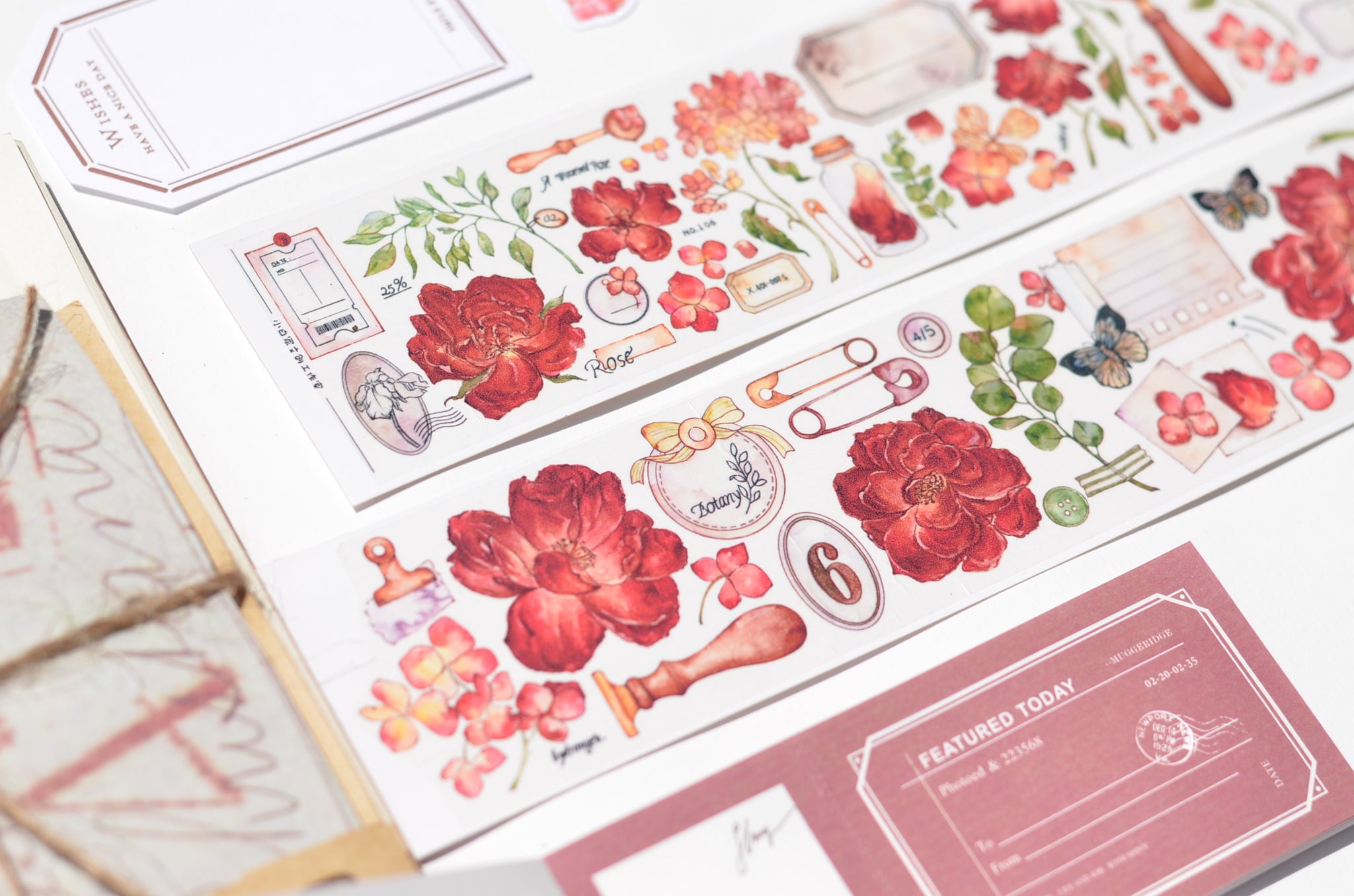 Xiaobai's House Masking Tape: Red Roses