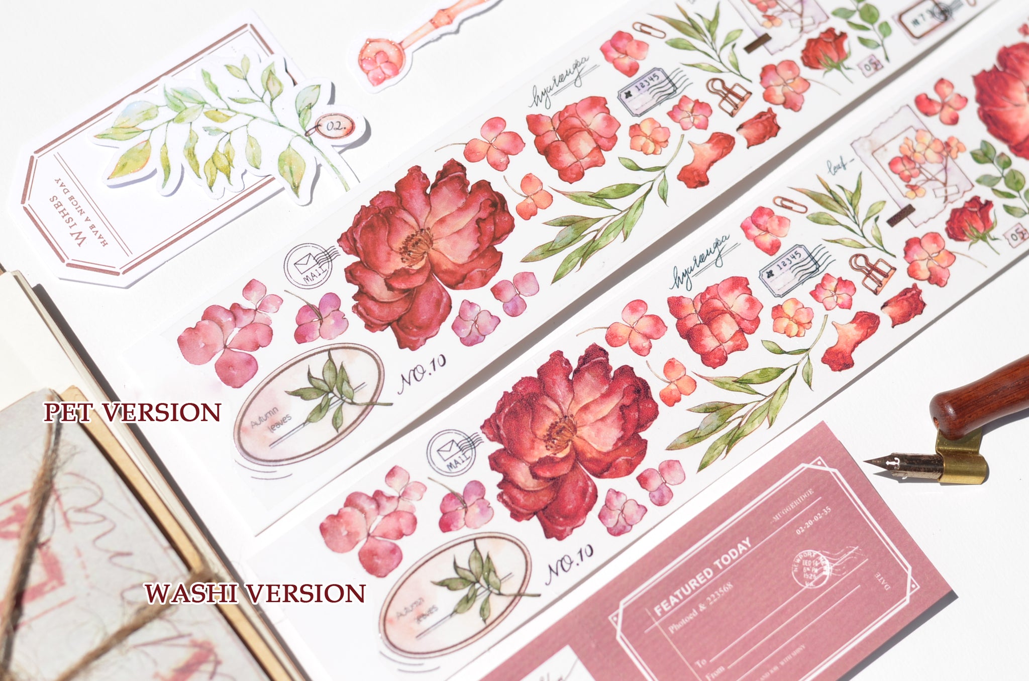 Xiaobai's House Masking Tape: Red Roses