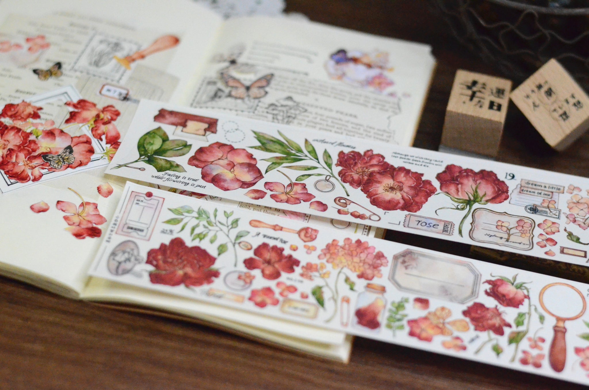 Xiaobai's House Masking Tape: Red Roses