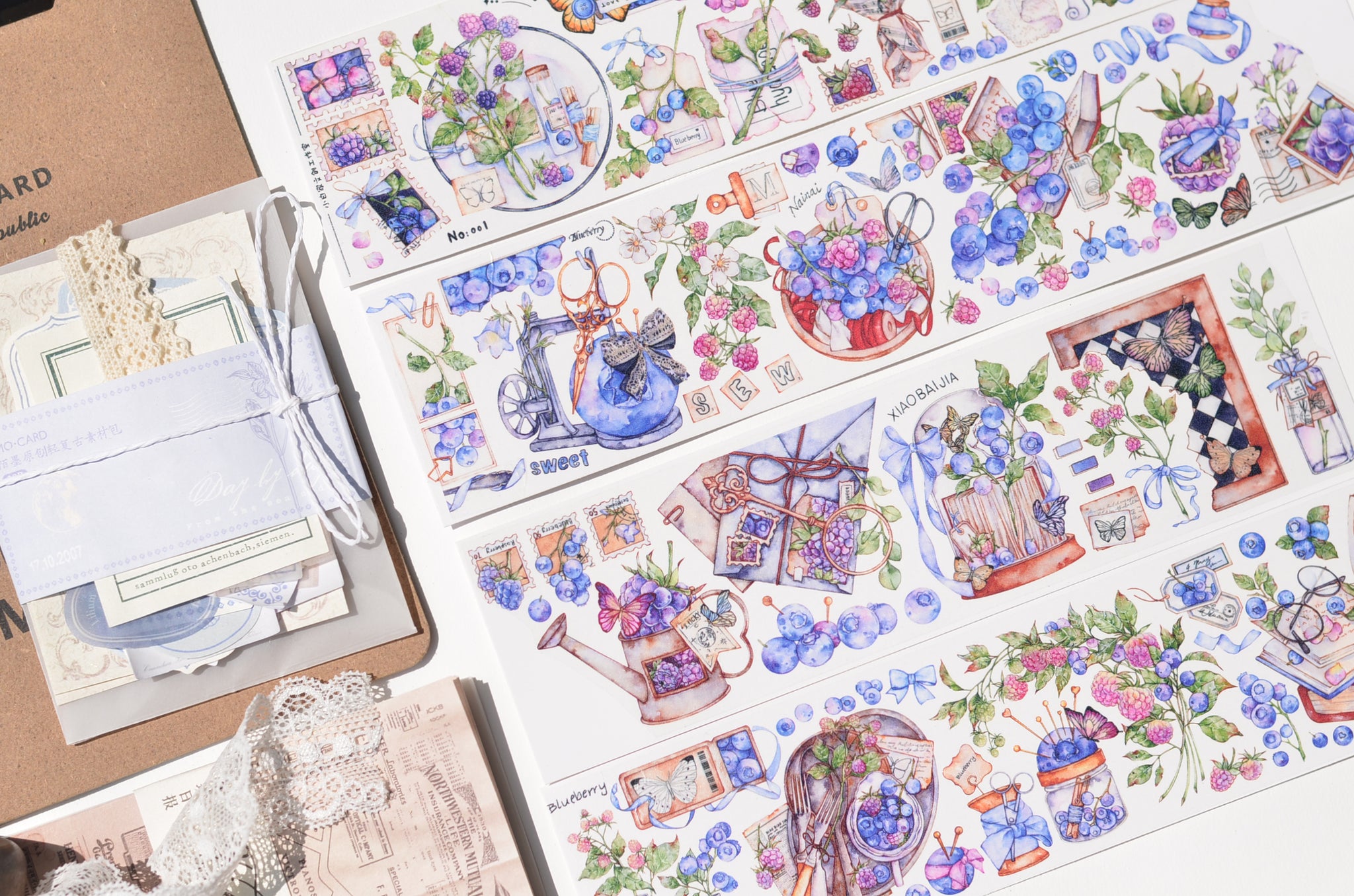 Xiaobai's House Masking Tape: Vintage Berries